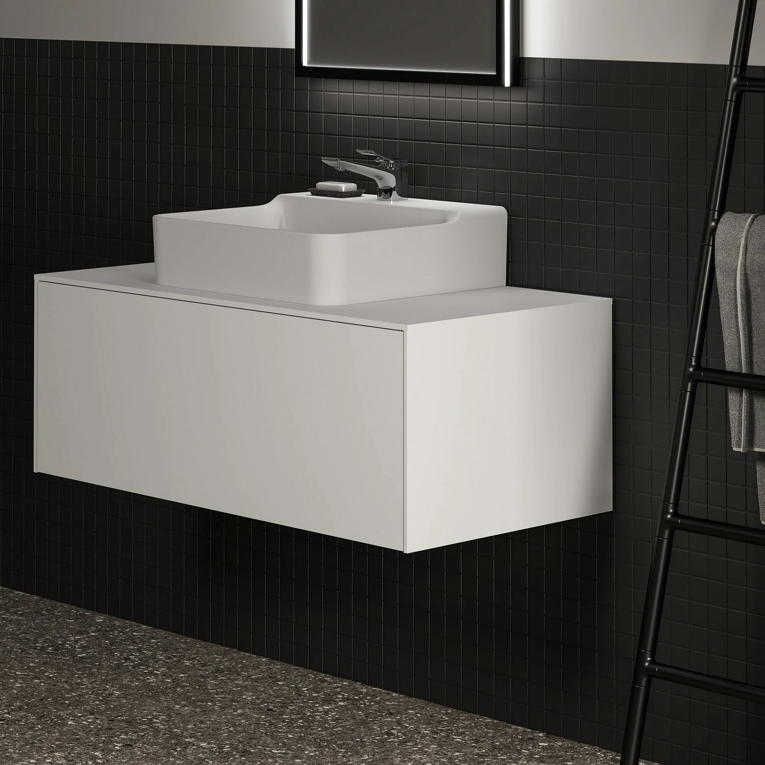 Ideal Standard Conca Waschtischunterschrank 100 cm, mit Ausschnitt, 1 Auszug Bild 6