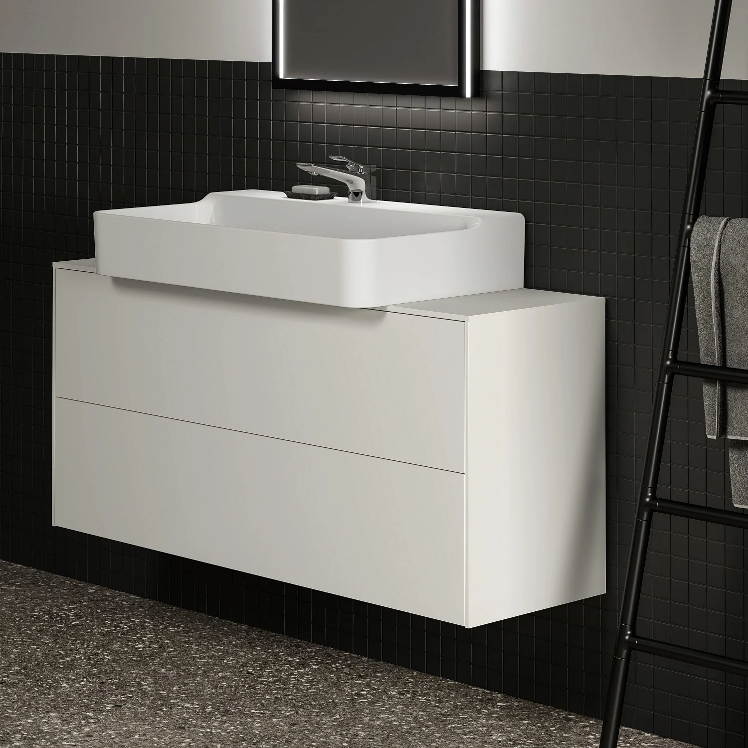 Ideal Standard Conca Waschtischunterschrank 120 cm, mit Ausschnitt, 2 Auszüge Bild 6