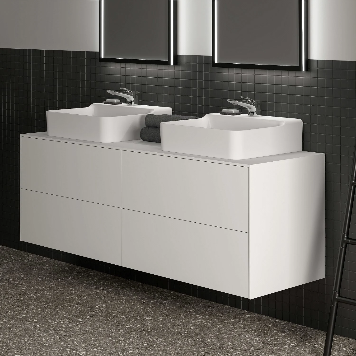 Ideal Standard Conca Waschtischunterschrank 160 cm, mit Ausschnitt wählbar, 4 Auszüge Bild 6