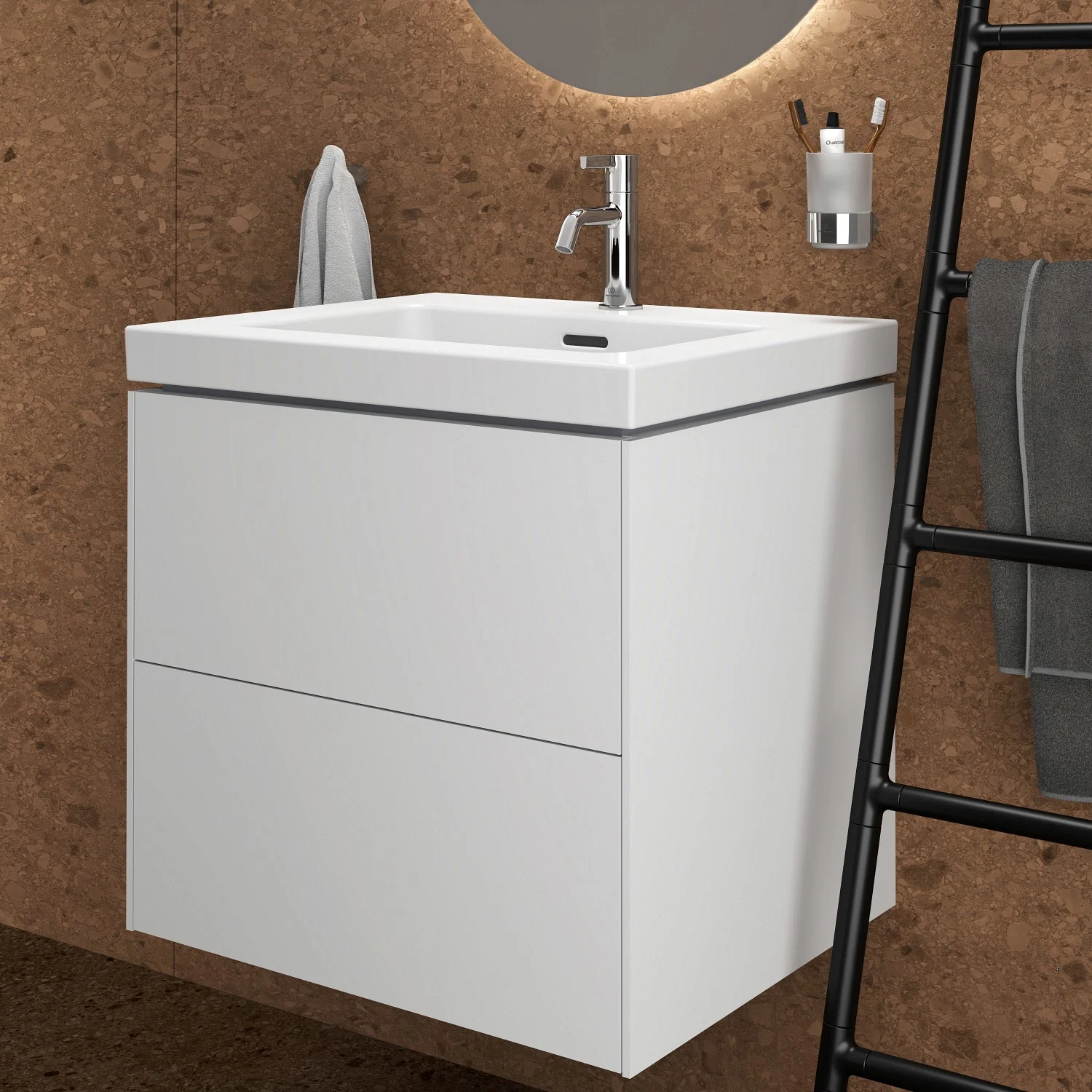 Ideal Standard Conca Waschtischunterschrank 60 cm mit 2 Auszügen für Möbelwaschtisch Bild 5