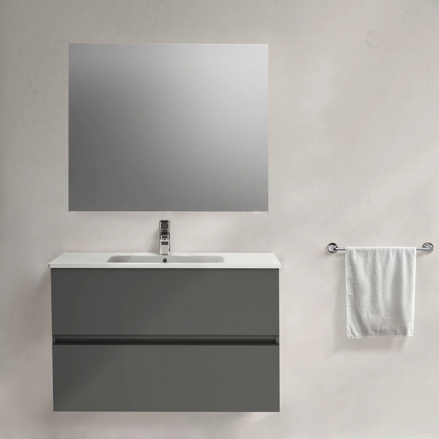 Ideal Standard Eurovit+ Möbelpaket mit Waschtisch 81 cm und Unterschrank 80 cm, 2 Auszüge Bild 3