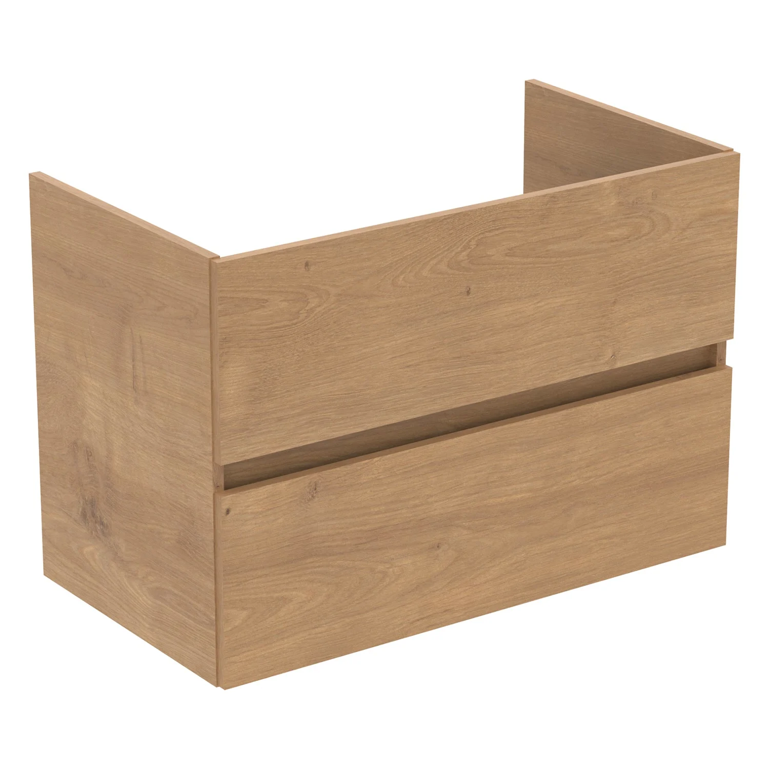 Jasnobrązowa szafka pod umywalkę z widokiem z boku, Ideal Standard