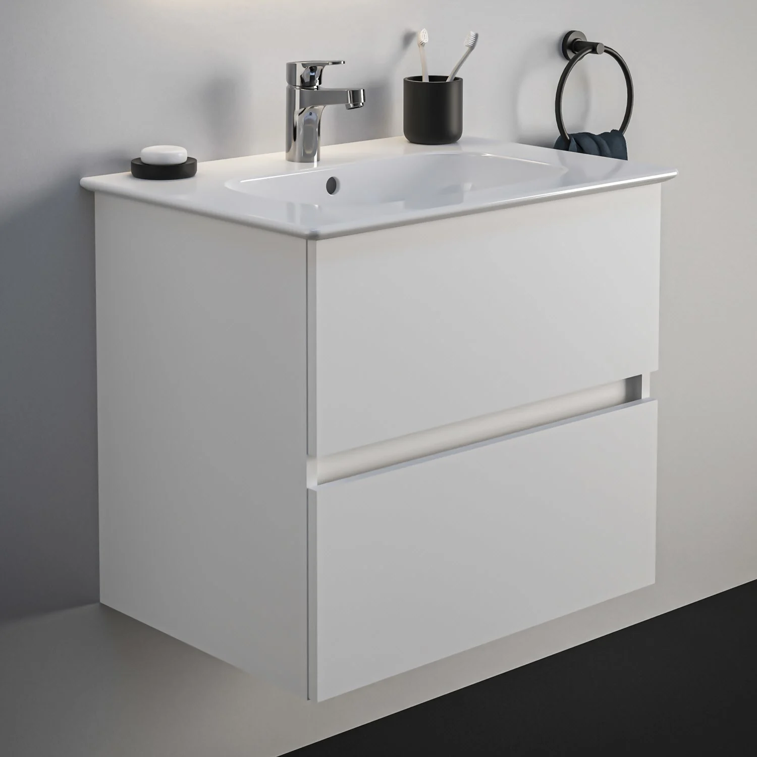 Ideal Standard Eurovit+ Waschtischunterschrank 2 Auszüge 60 x 44 x 55 cm