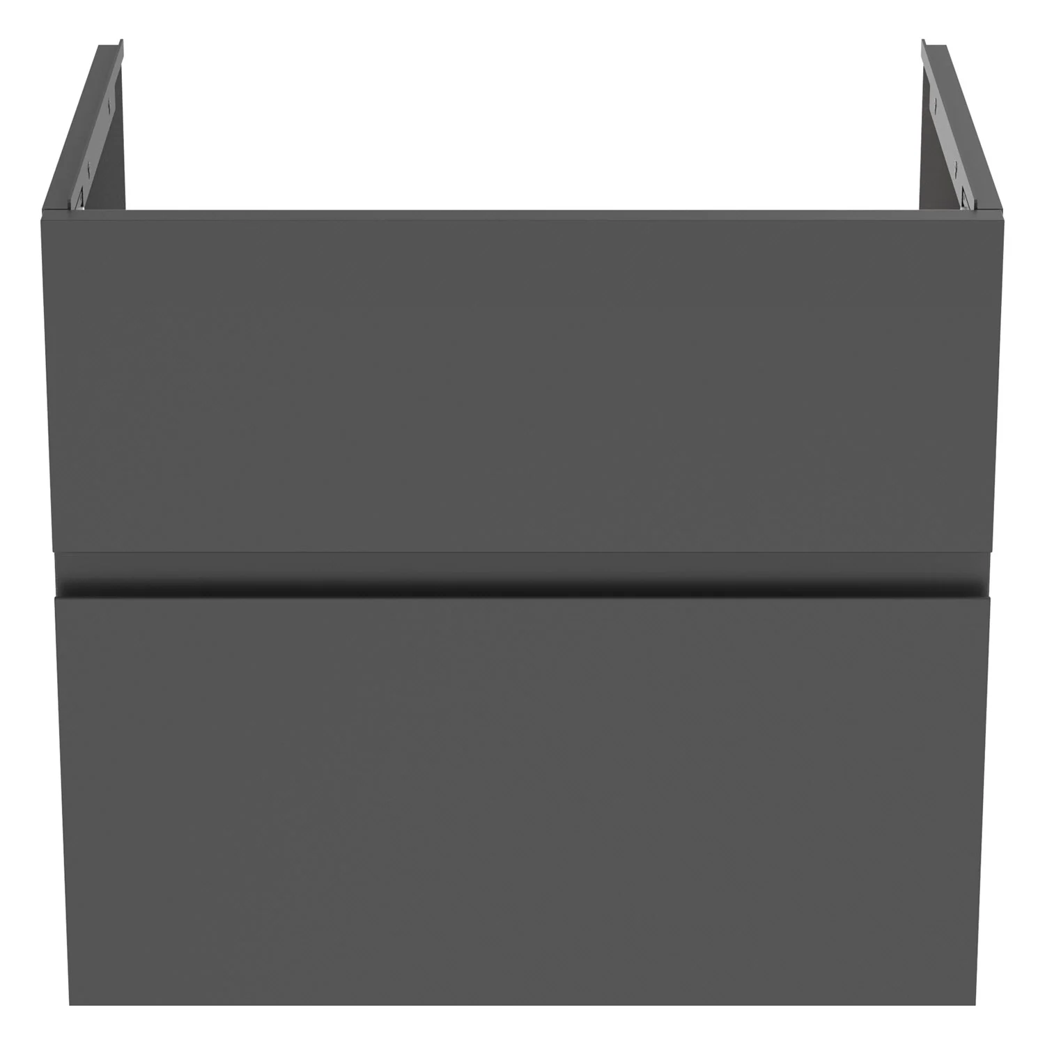 Szafka pod umywalkę widok z przodu gładka ciemnoszara, Ideal Standard