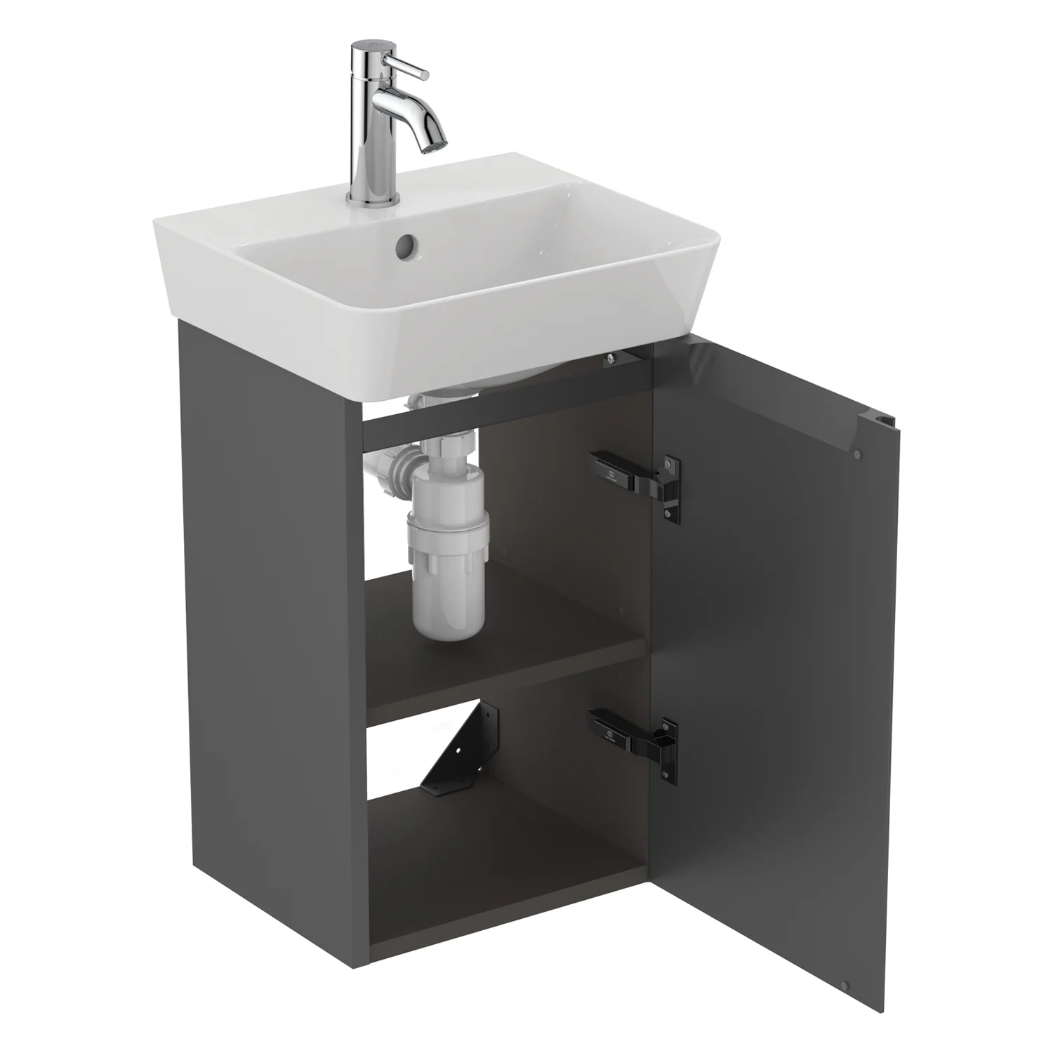 Szafka podumywalkowa Ideal Standard Finesse 35 cm z 1 drzwiami, zawiasy po prawej stronie, do umywalki małej Connect Air Cube Zdjęcie 7