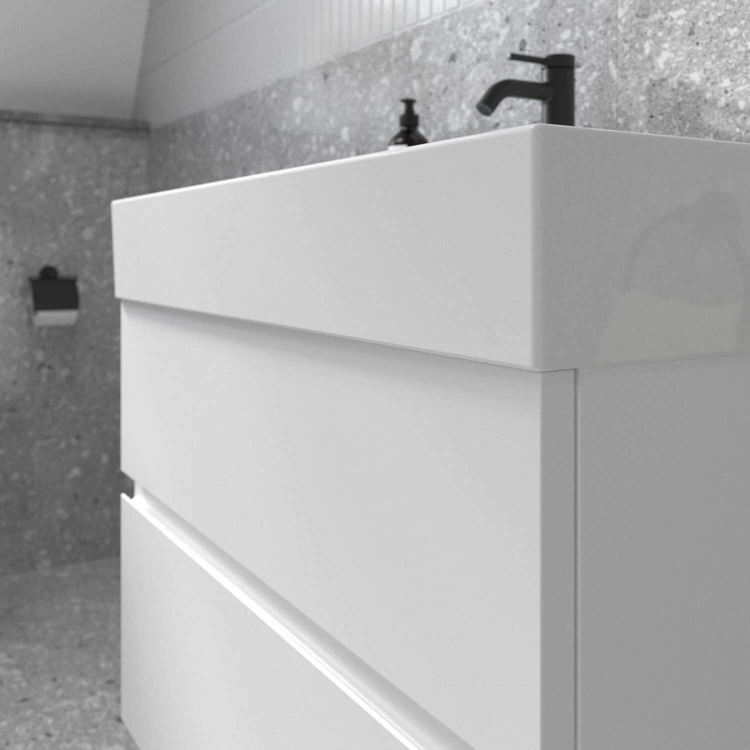 Umywalka Ideal Standard Lastani z szafką podumywalkową i baterią umywalkową 81,5 cm Zdjęcie 3