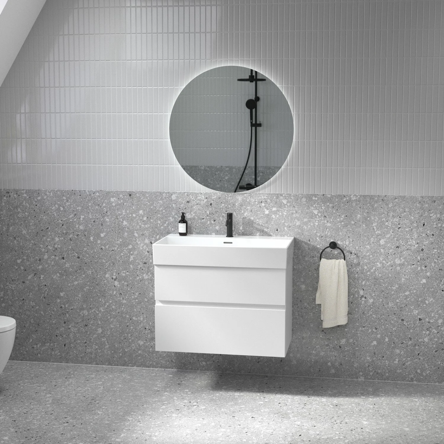 Umywalka Ideal Standard Lastani z szafką podumywalkową i baterią umywalkową 81,5 cm Zdjęcie 10