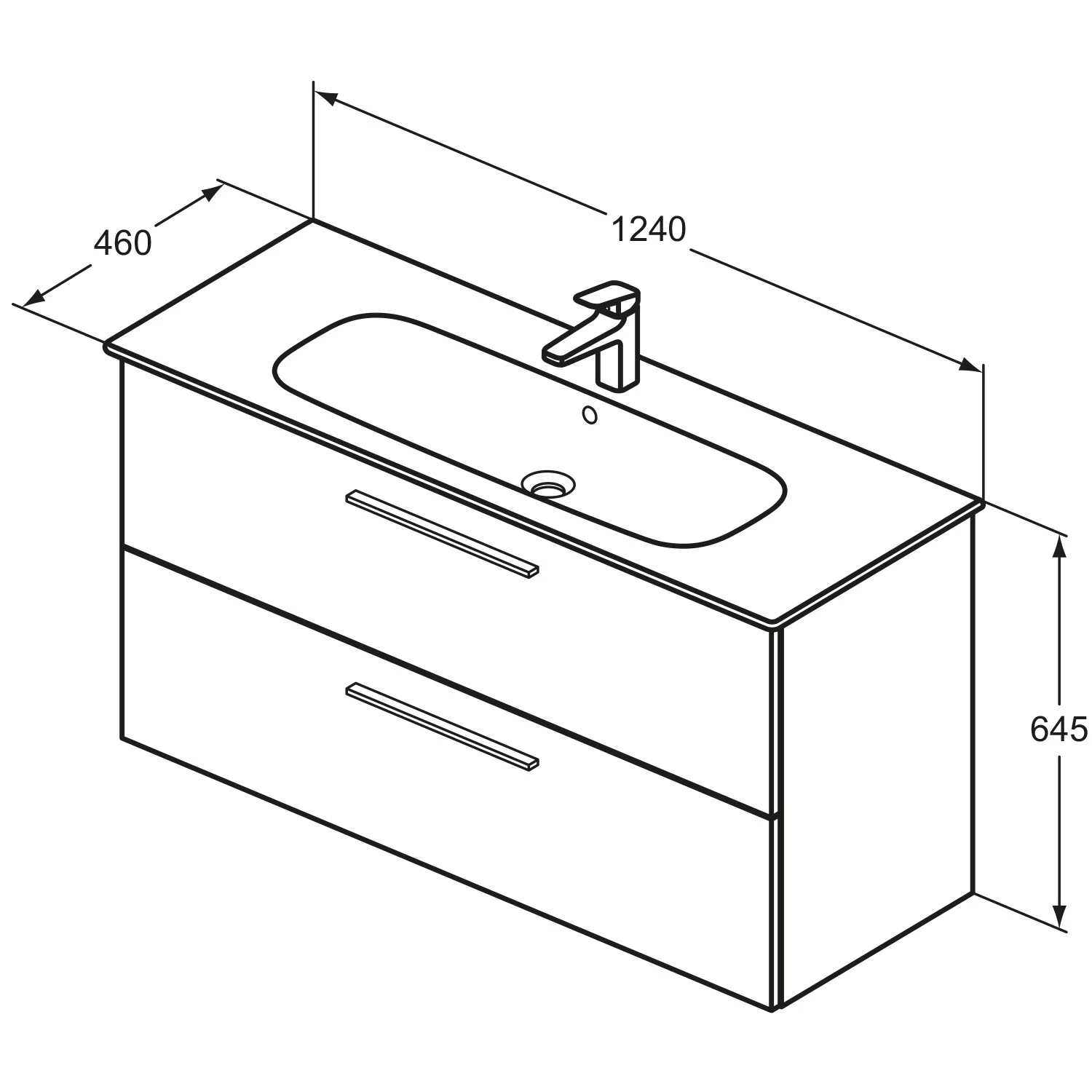 Ideal Standard i.life A Möbelwaschtischpaket 120 cm Bild 5