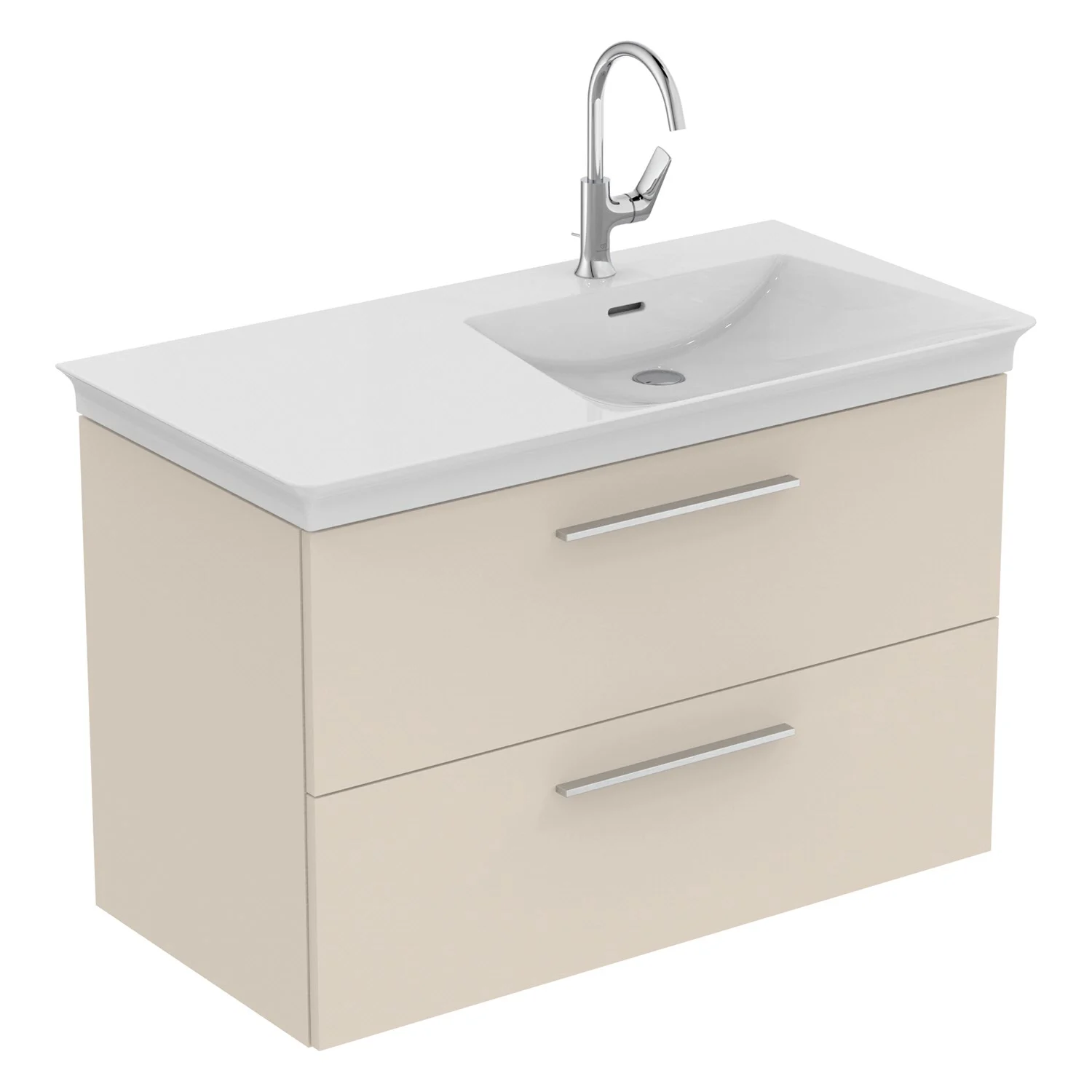 Ideal Standard i.life B Waschtischunterschrank 100 cm mit 2 Auszügen, asymmetrisch rechts Bild 6