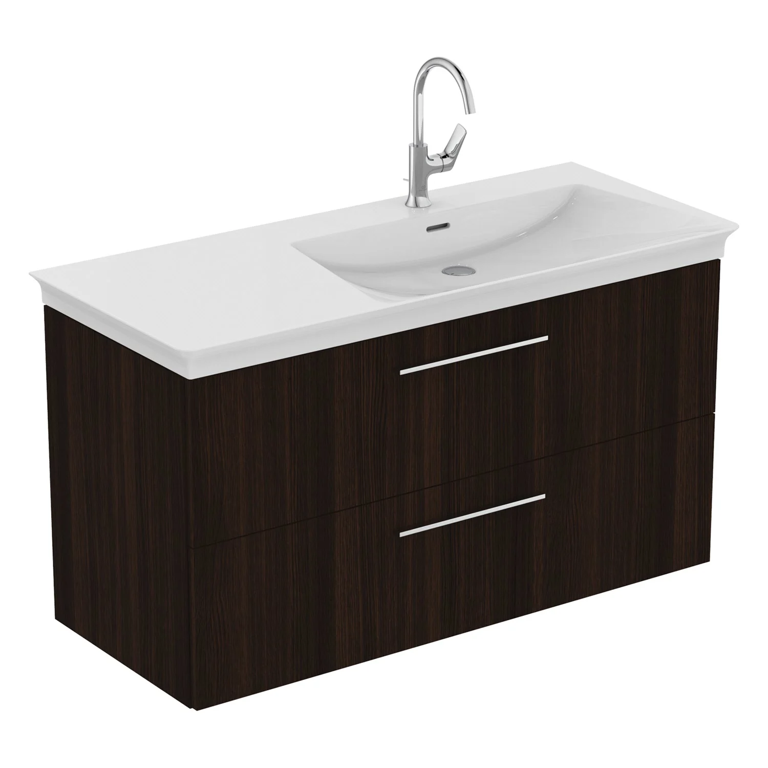 Ideal Standard i.life B Waschtischunterschrank 120 cm mit 2 Auszügen, asymmetrisch rechts Bild 6