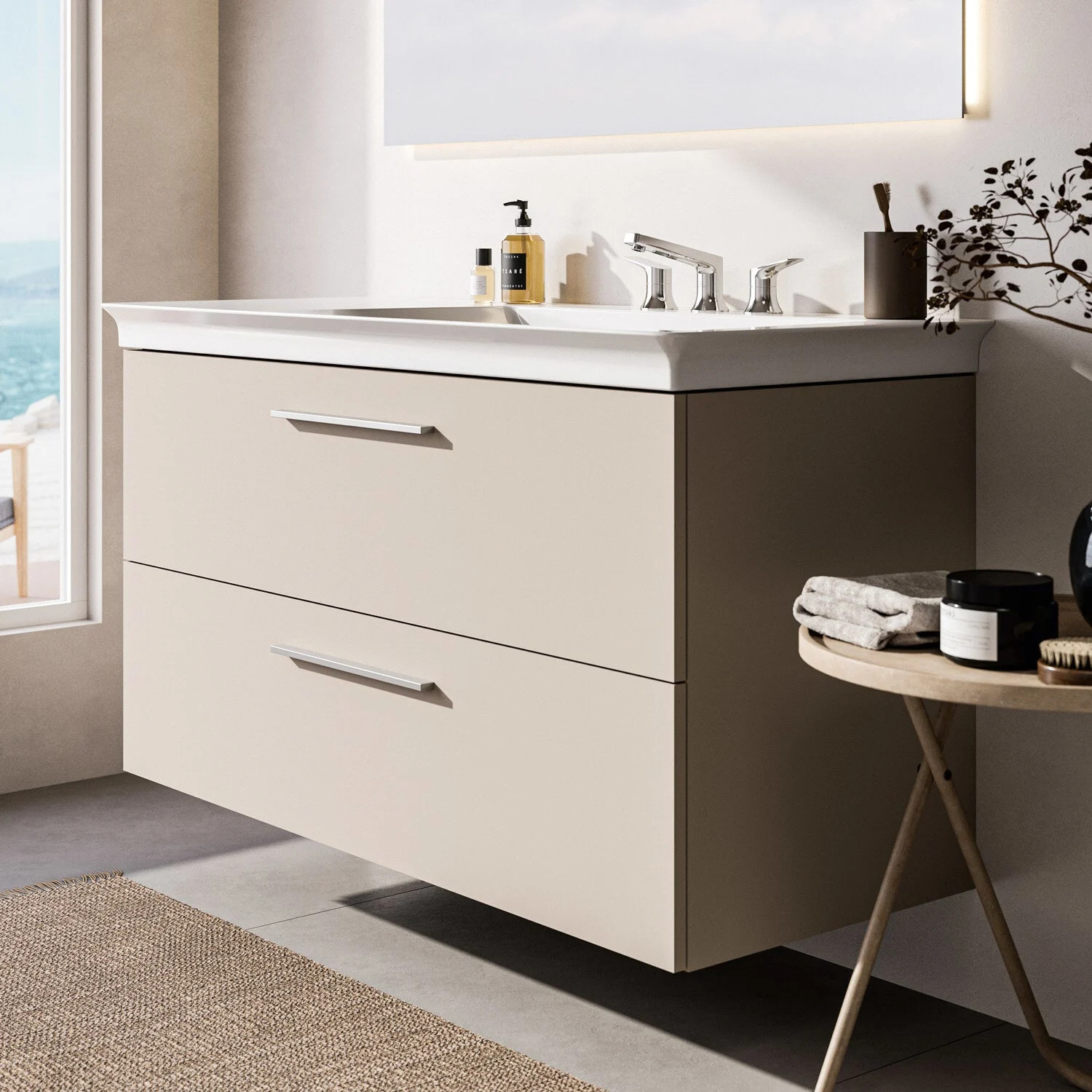 Ideal Standard i.life B Waschtischunterschrank 100 cm mit 2 Auszügen, asymmetrisch rechts Bild 3