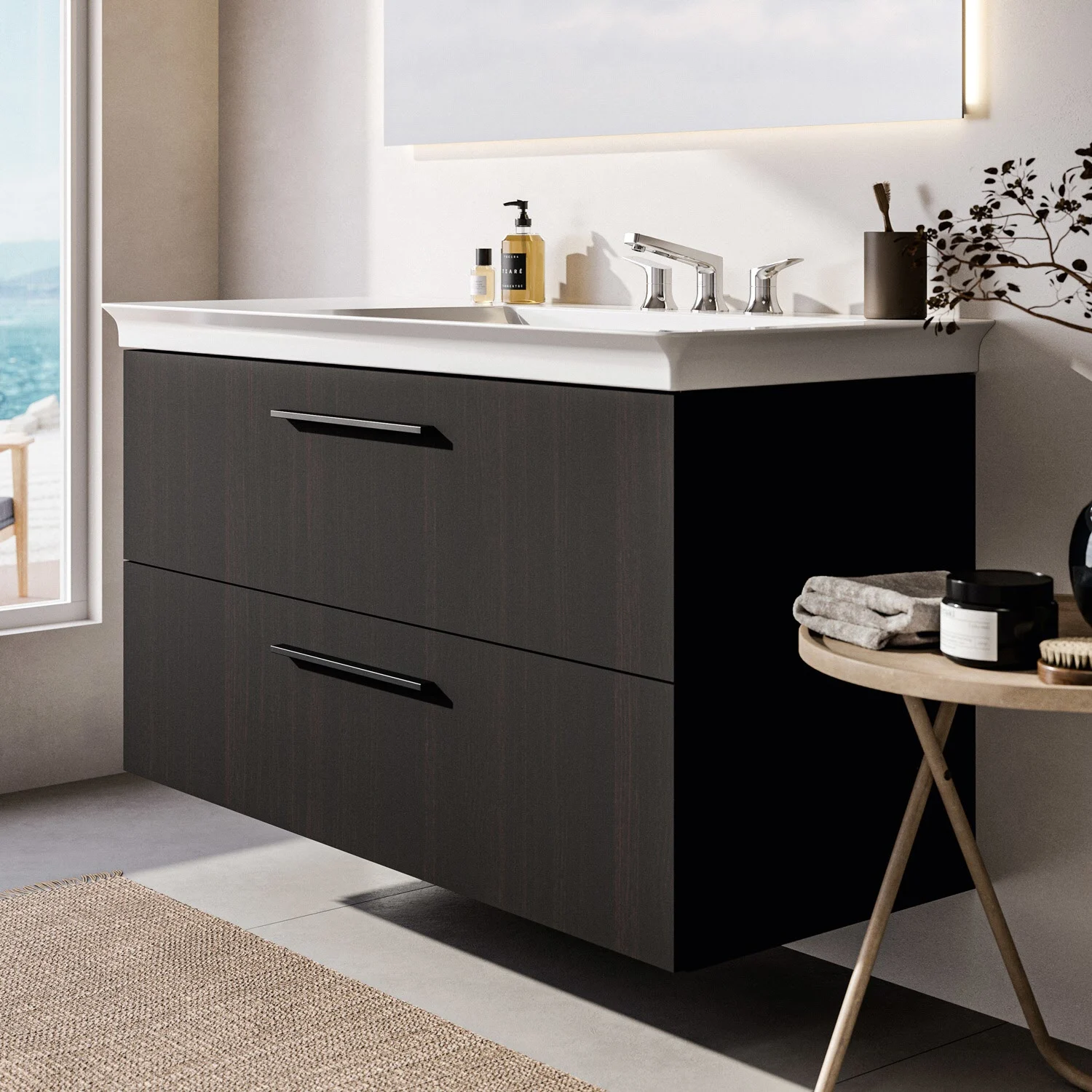 Ideal Standard i.life B Waschtischunterschrank 120 cm mit 2 Auszügen, asymmetrisch rechts Bild 3