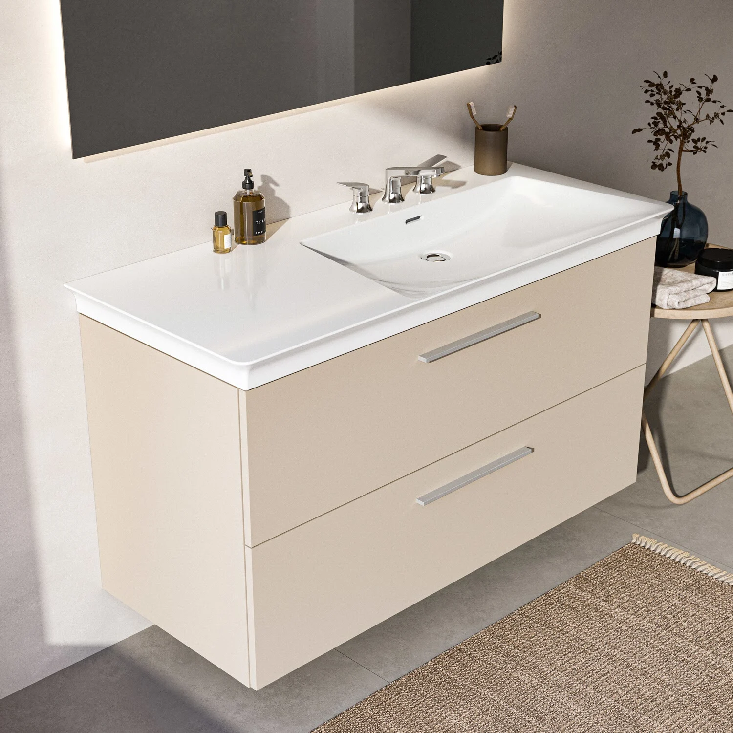 Ideal Standard i.life B Waschtischunterschrank 100 cm mit 2 Auszügen, asymmetrisch rechts Bild 4