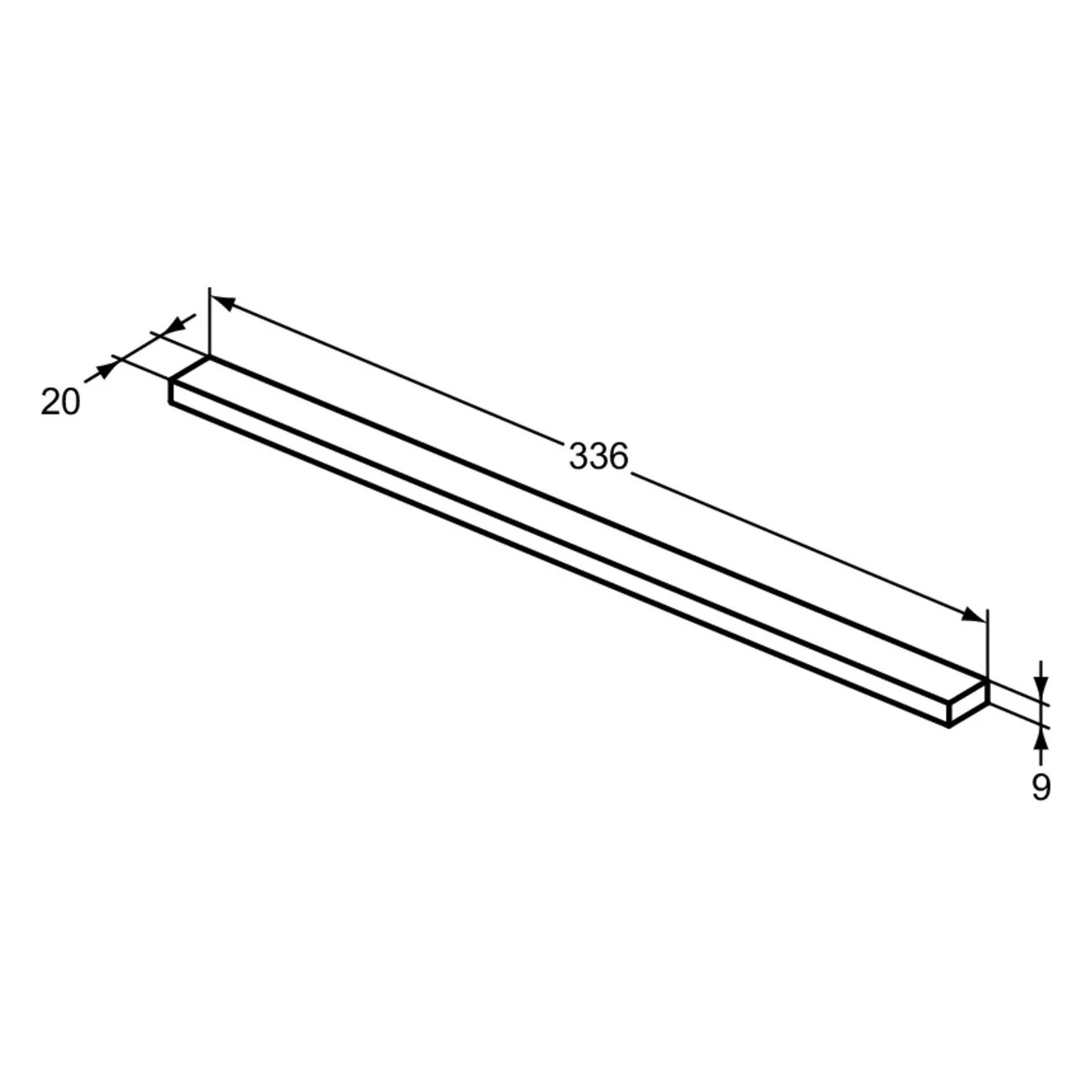 Rysunek techniczny uchwytu meblowego, Ideal Standard