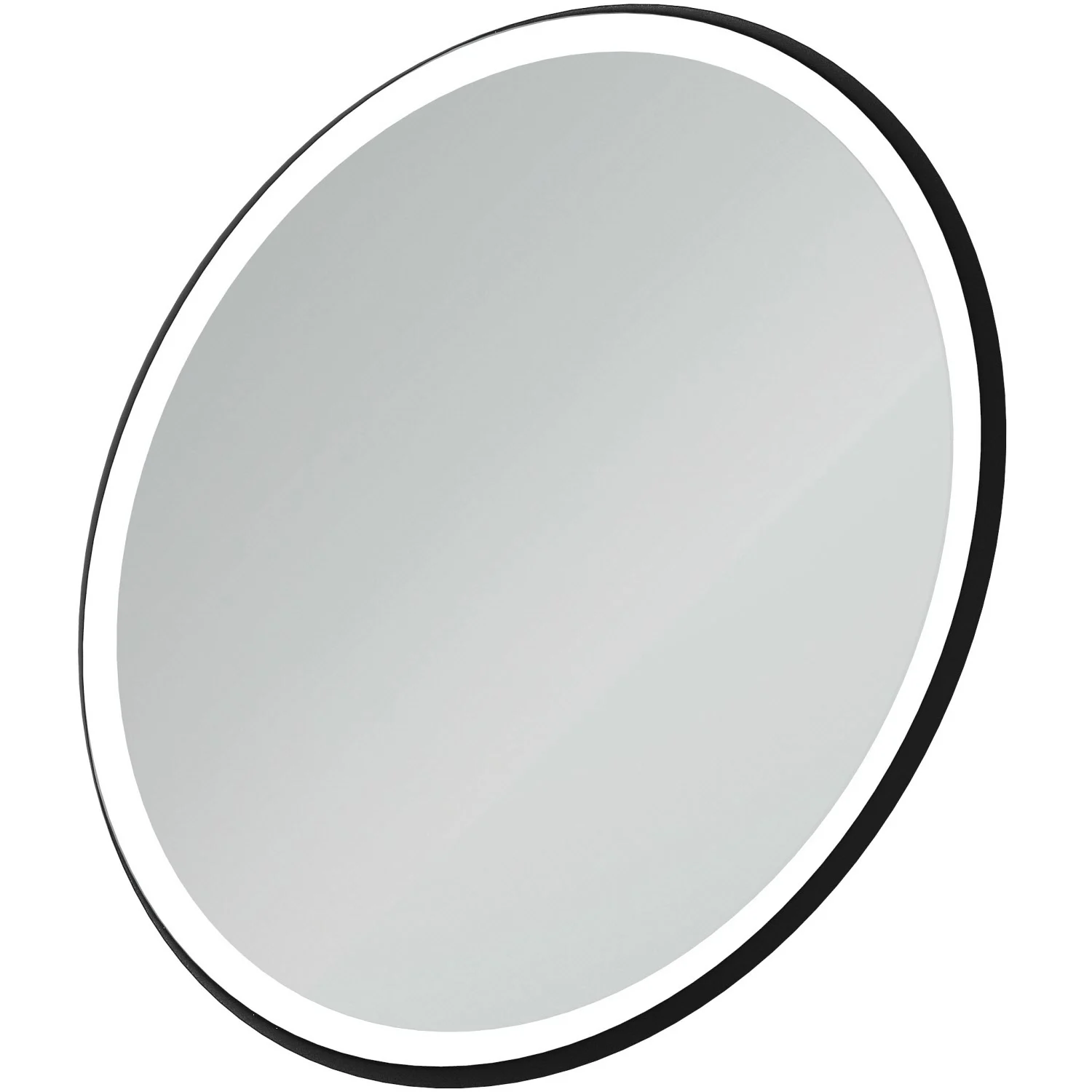 Okrągłe lustro widok z boku z czarną ramą, Ideal Standard