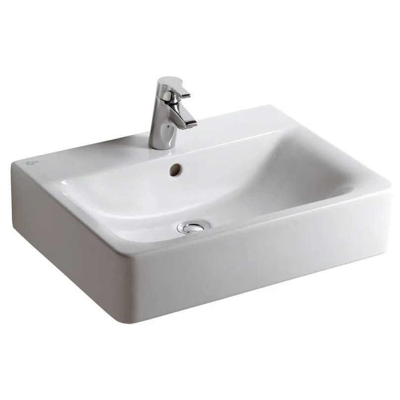 Ideal Standard Connect Waschtisch 60 cm, mit 1 Hahnloch, mit Überlauf
