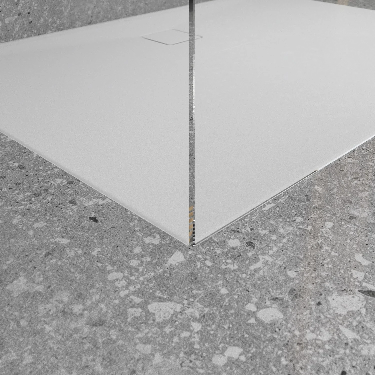 Ideal Standard Lastani Duschwanne 140 x 100 cm aus Sanitär-Acryl mit Polymer-Mineralgusskern (StoneTech™), Antirutsch-Oberfläche, bodenebener Einbau Bild 4