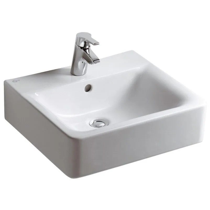 Ideal Standard Connect Waschtisch 50 cm, mit 1 Hahnloch, mit Überlauf