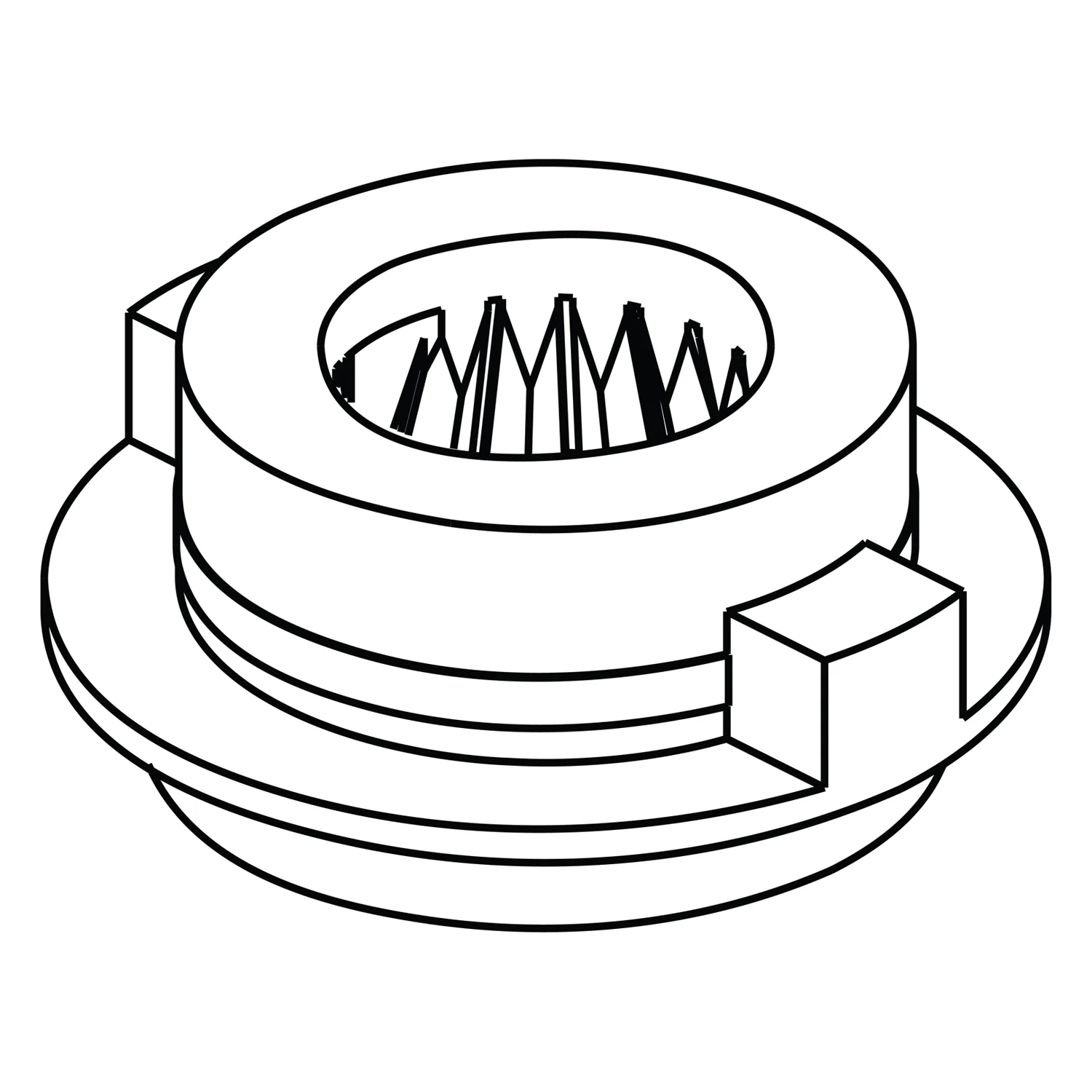 Rysunek techniczny adaptera w kształcie koła zębatego, Ideal Standard