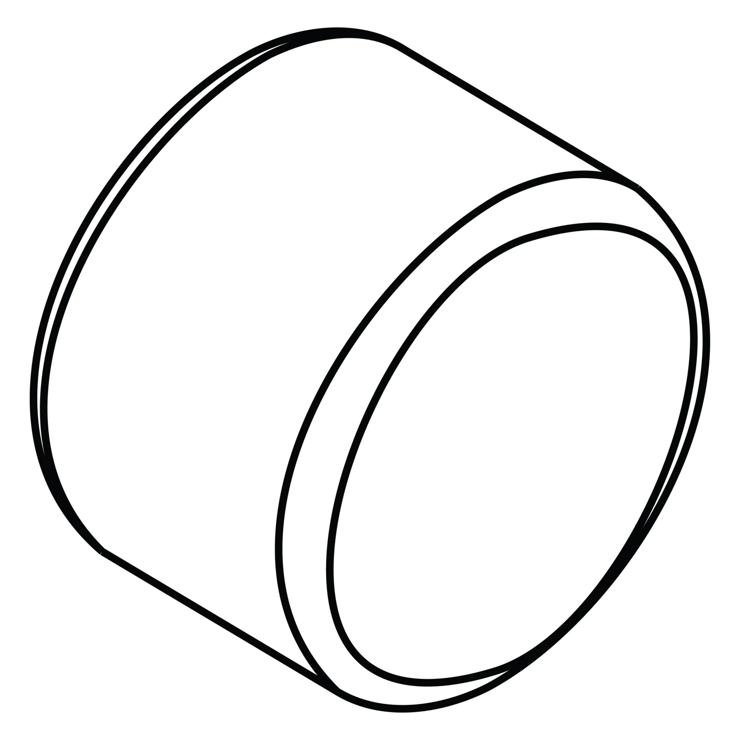 Rysunek techniczny cylindrycznego adaptera, Ideal Standard