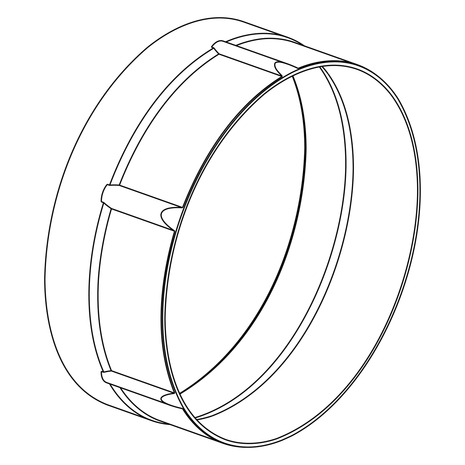 Rysunek techniczny okrągłego adaptera, Ideal Standard