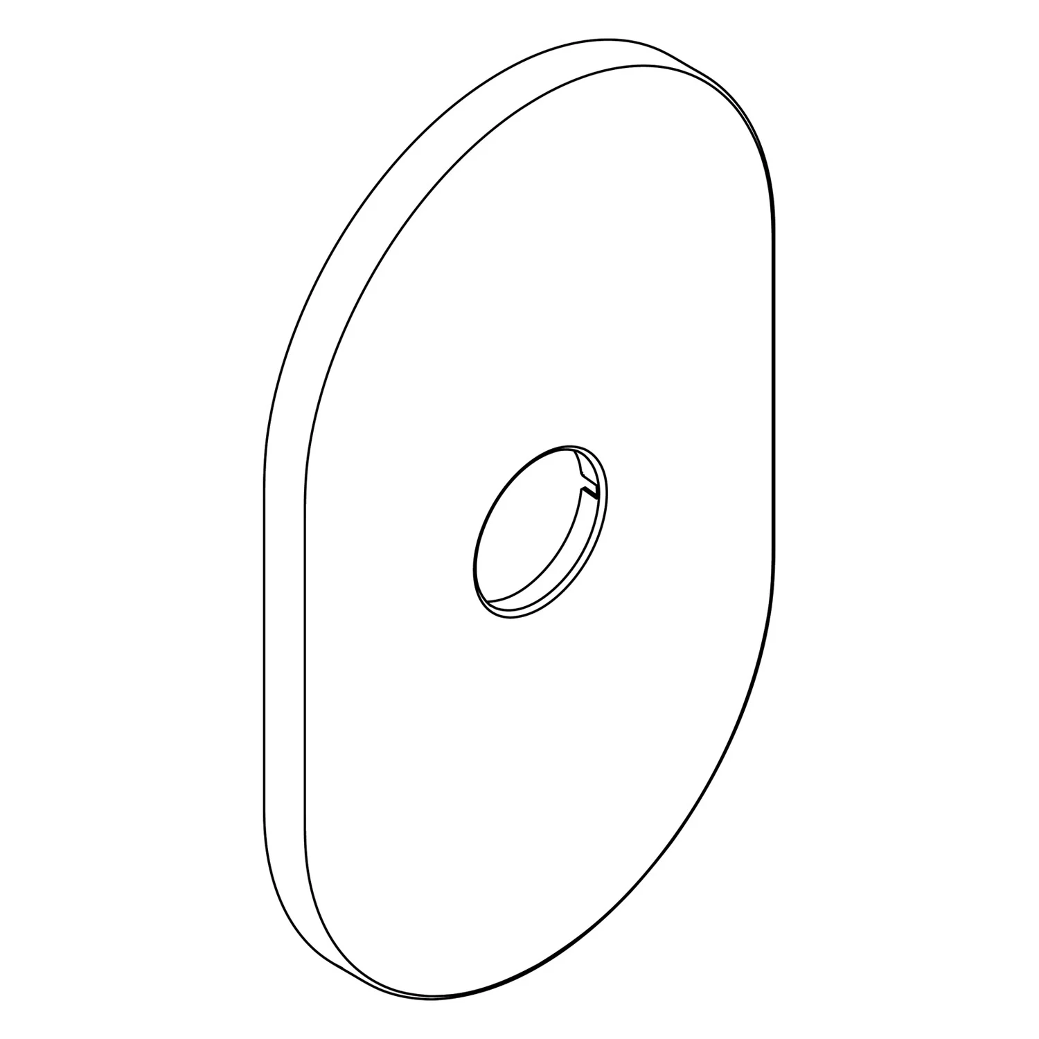 Rysunek techniczny owalnej rozety, Ideal Standard