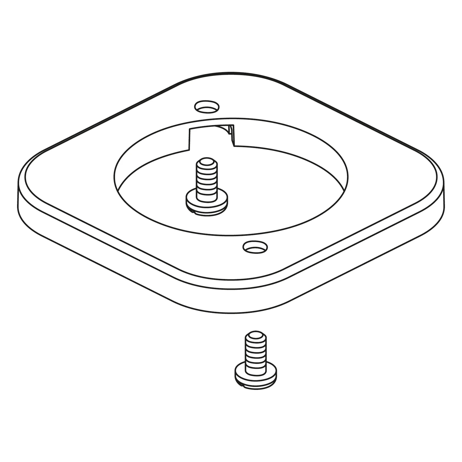 Rysunek techniczny kwadratowego uchwytu, Ideal Standard