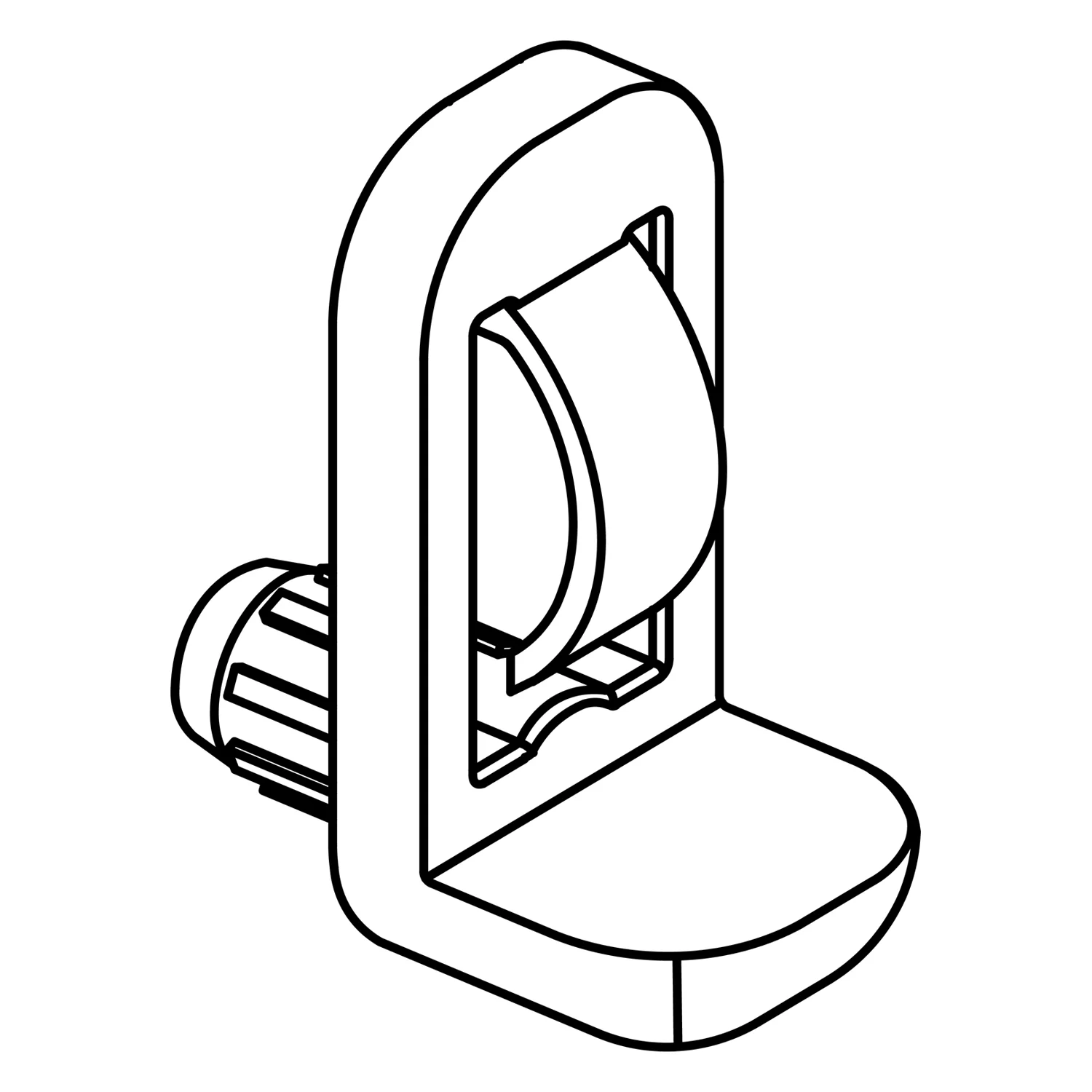 Rysunek techniczny łącznika mebli łazienkowych, Ideal Standard