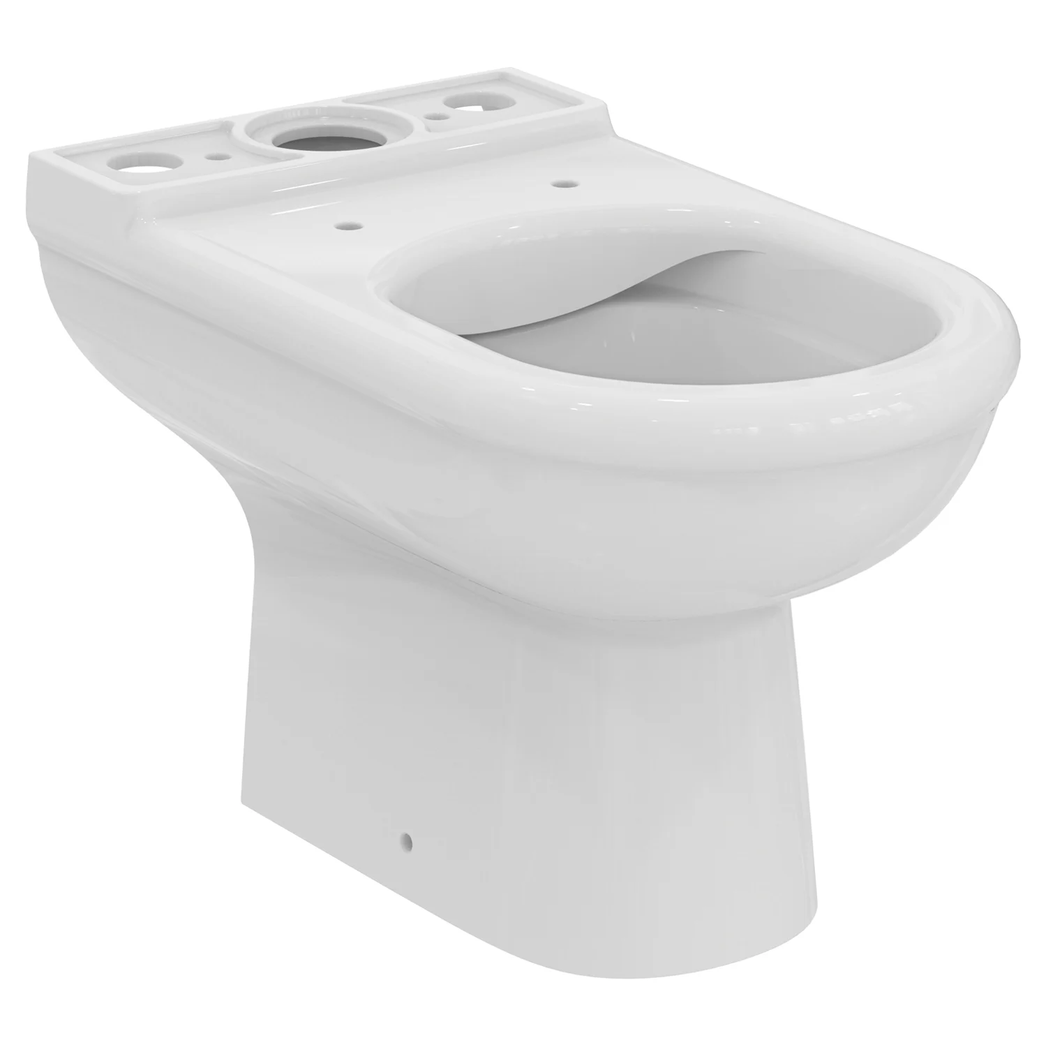 Biała miska toaletowa z widoku przedniego, Ideal Standard