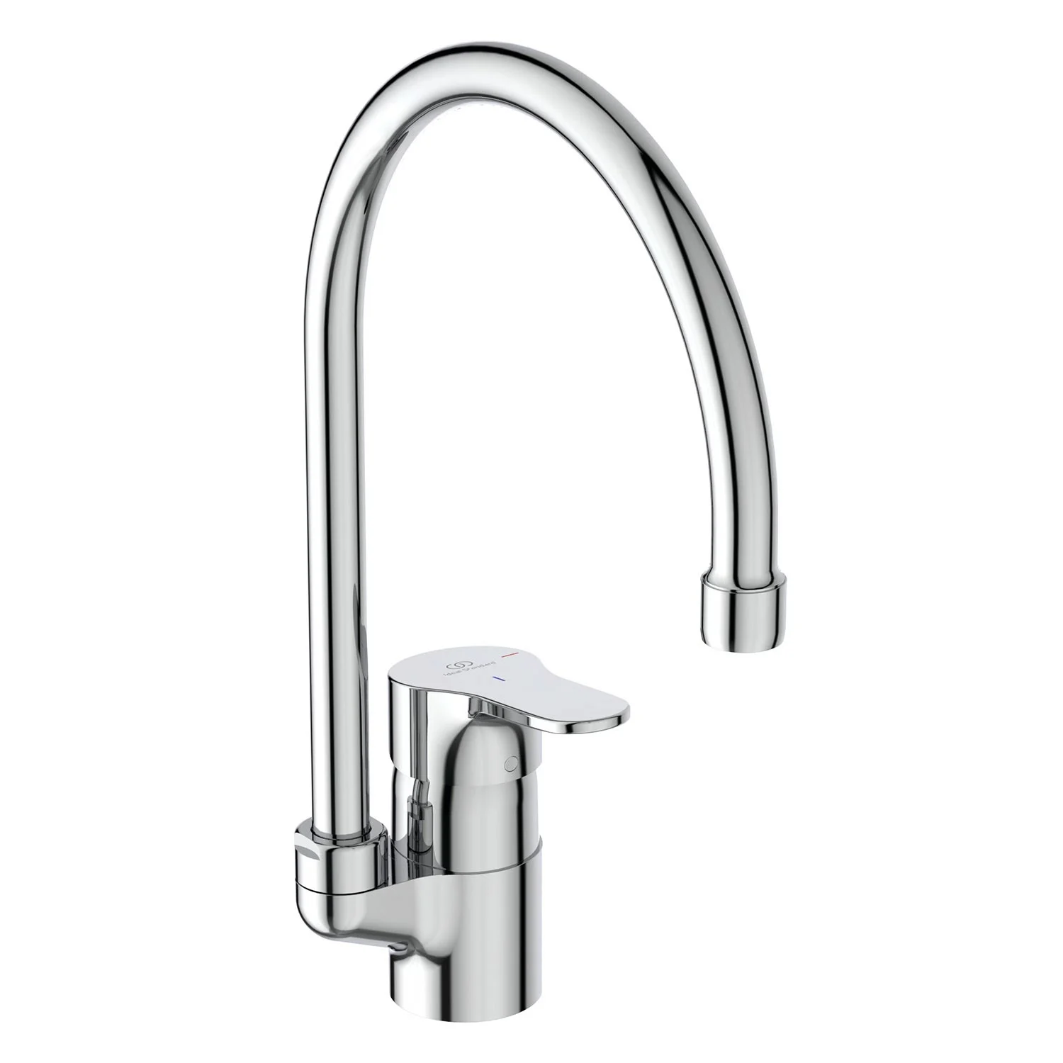 Chromowana bateria kuchenna widok z boku, Ideal Standard