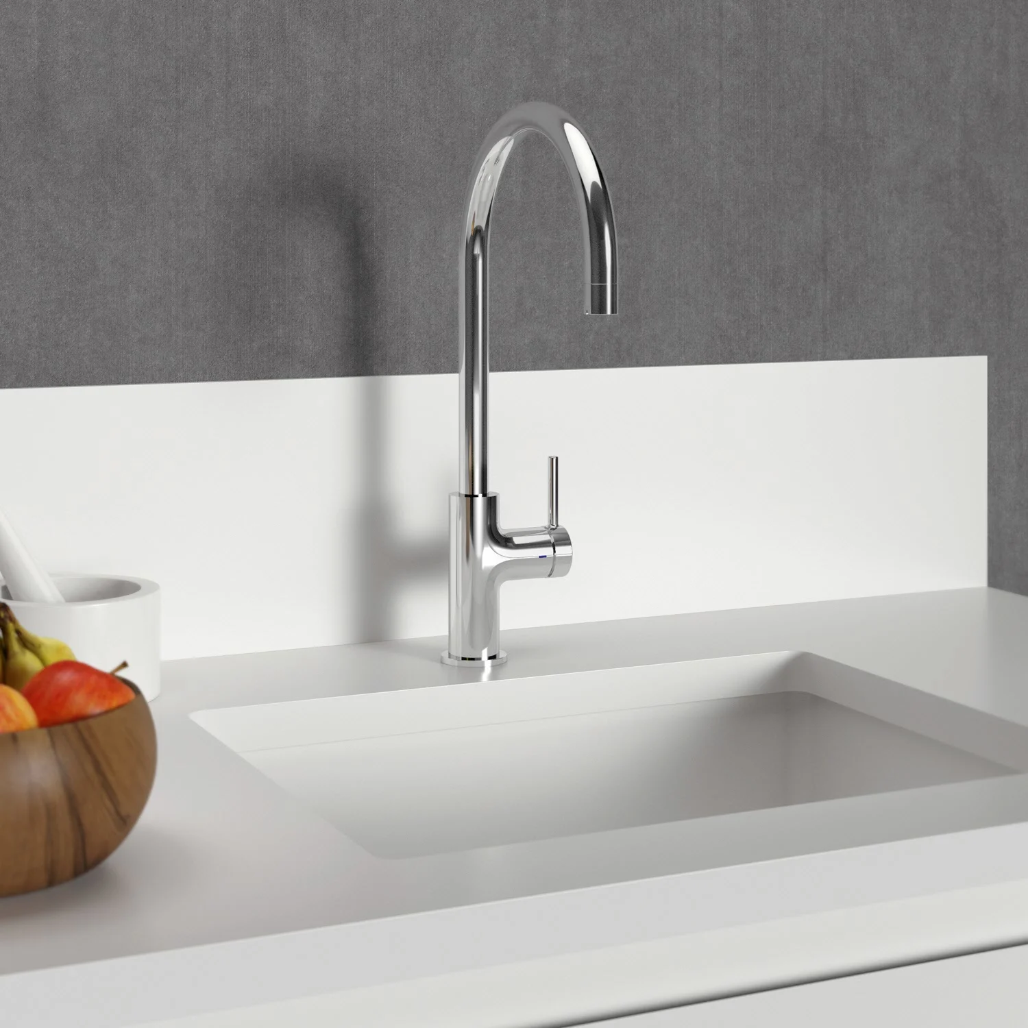 Bateria kuchenna Ideal Standard Ceraline Nuovo, wysięg 20 cm, wysoka wylewka, niskie ciśnienie Zdjęcie 3