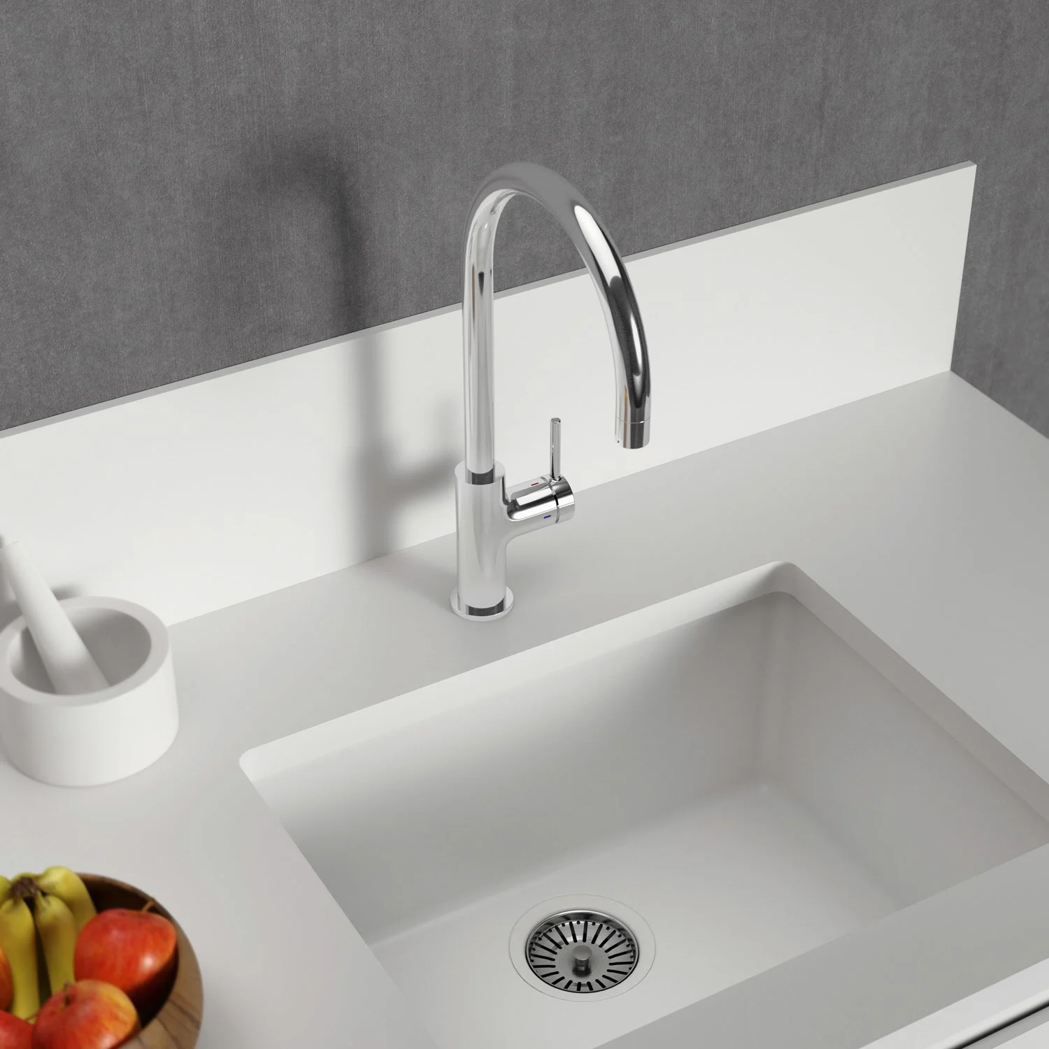 Bateria kuchenna Ideal Standard Ceraline Nuovo, wysięg 20 cm, wysoka wylewka, niskie ciśnienie Zdjęcie 4
