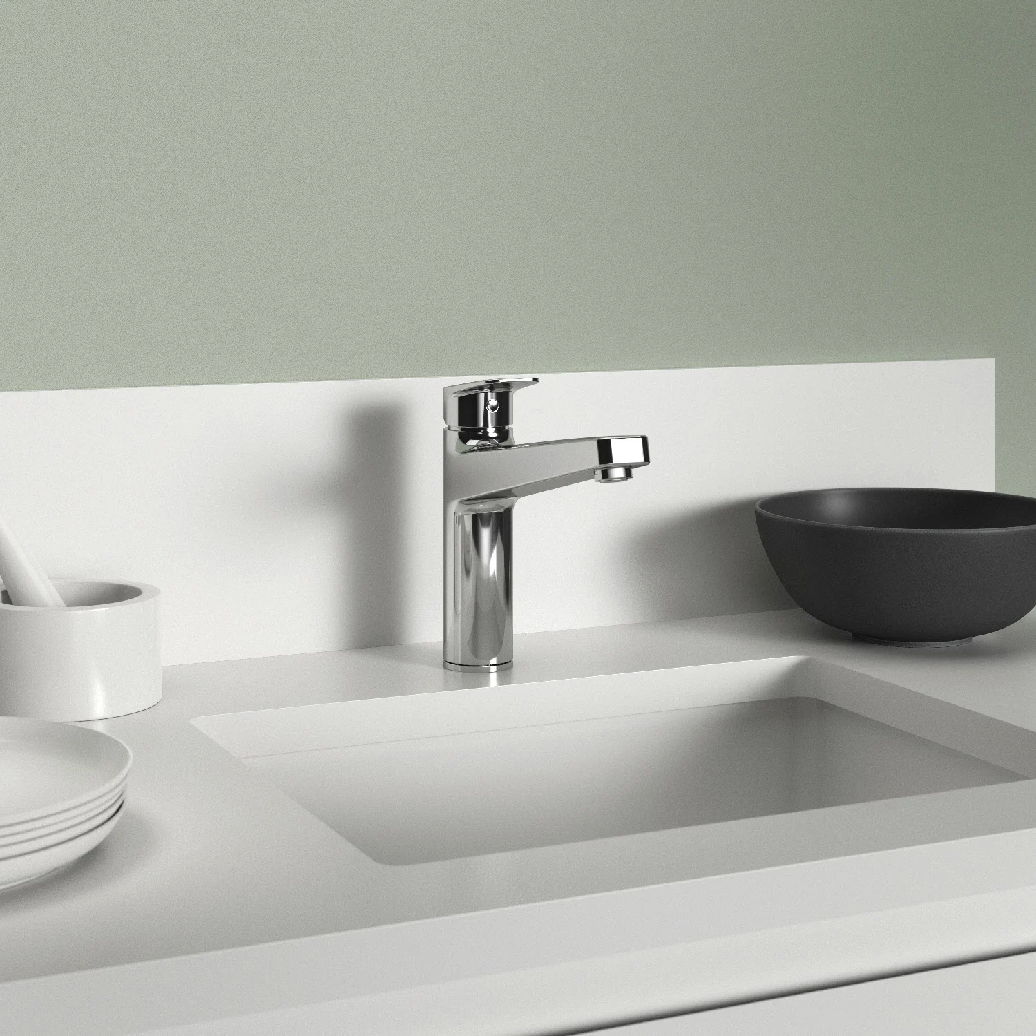 Bateria kuchenna zainstalowana w nowoczesnej kuchni, Ideal Standard