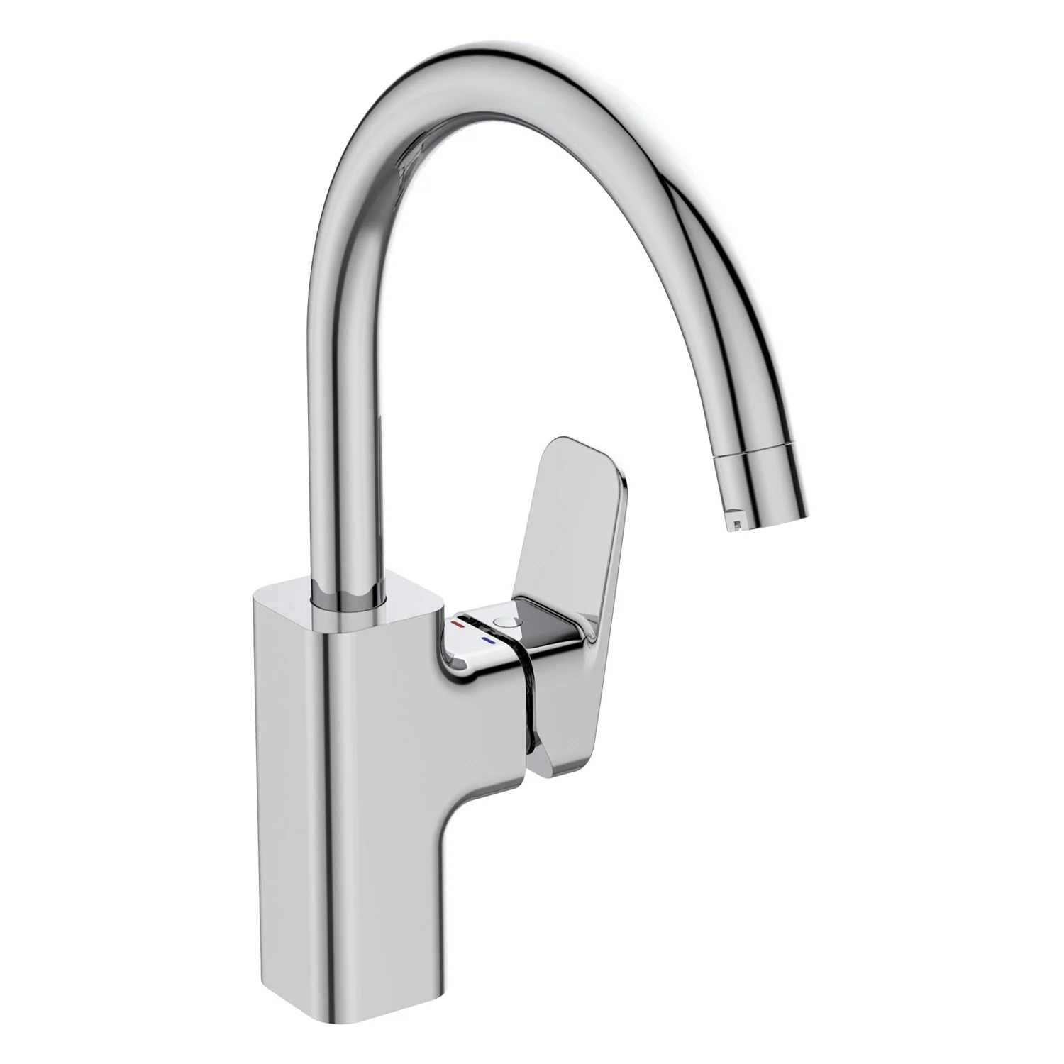 Chromowana bateria kuchenna widok z boku, Ideal Standard