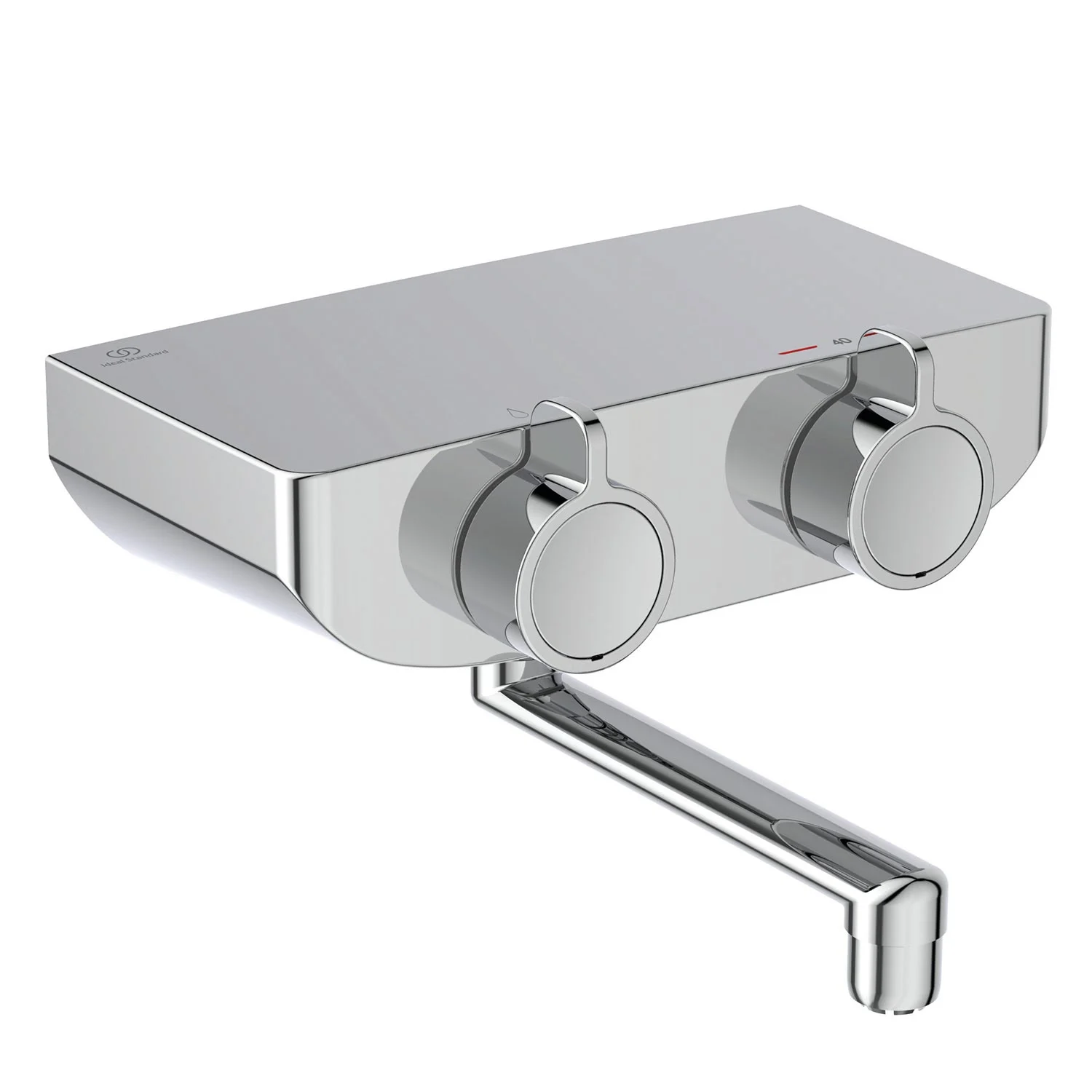 Chromowana bateria kuchenna widok z boku, Ideal Standard