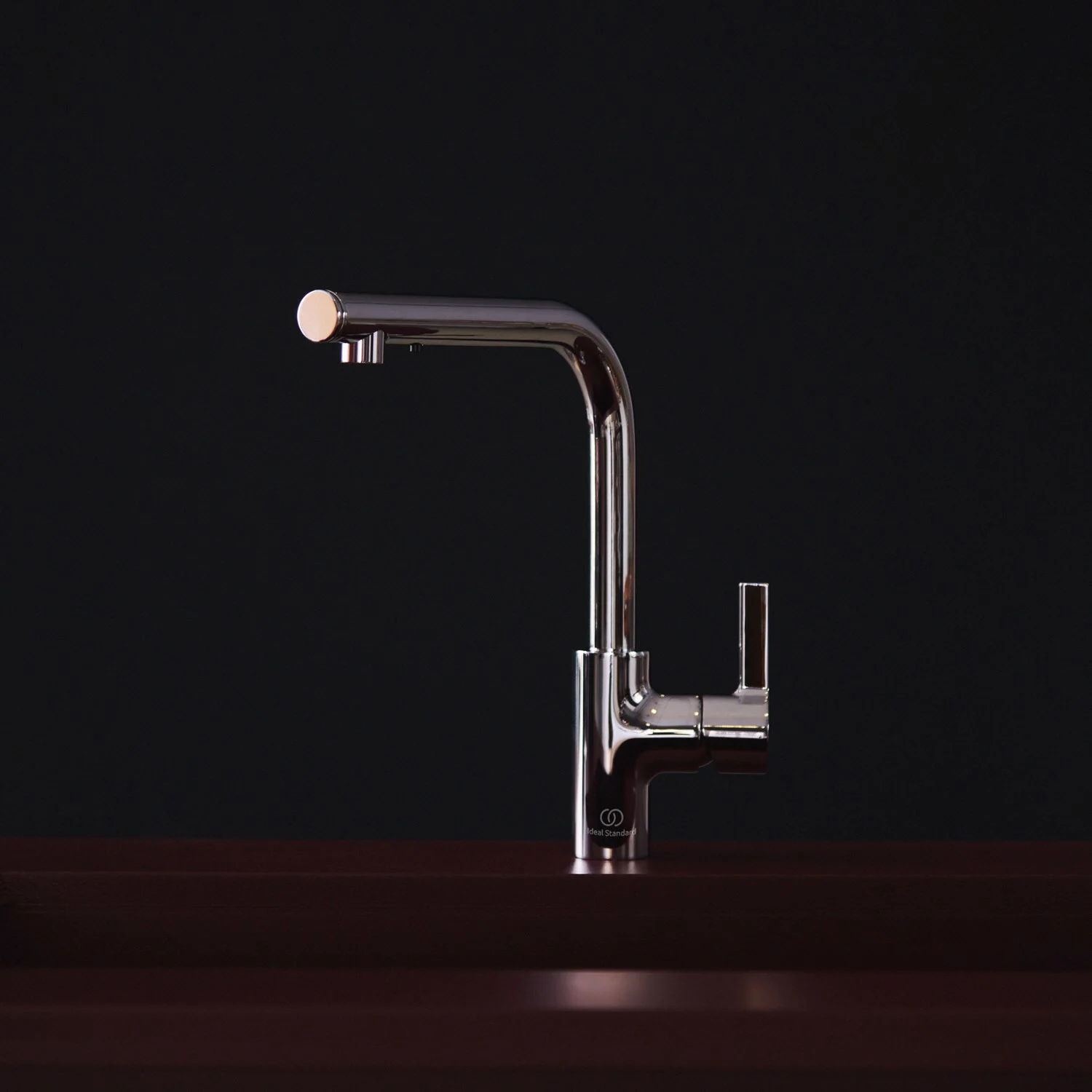 Bateria kuchenna Ideal Standard Gusto, zasięg 23,2 cm, wylew w kształcie litery L z dozownikiem mydła Zdjęcie 6