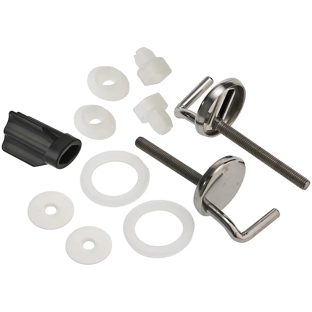 Metalowe zawiasy z częściami plastikowymi w widoku z przodu, Ideal Standard