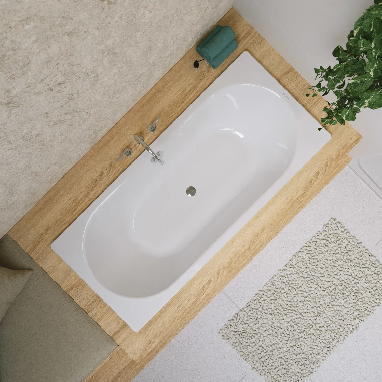 Kaldewei CLASSIC DUO Mod. 110 Badewanne 180 x 80 cm, mit Invisible Grip Bild 3