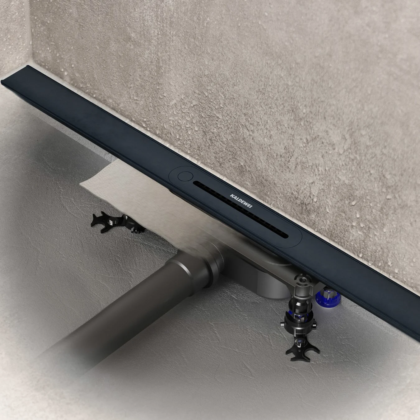 Kaldewei FLOW Duschrinnen-Set 120 cm Ablauf horizontal flat