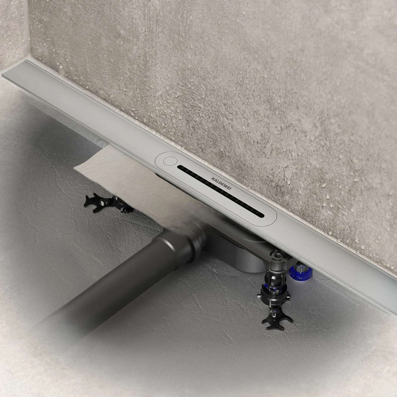 Kaldewei FLOW Duschrinnen-Set 120 cm Ablauf horizontal flat
