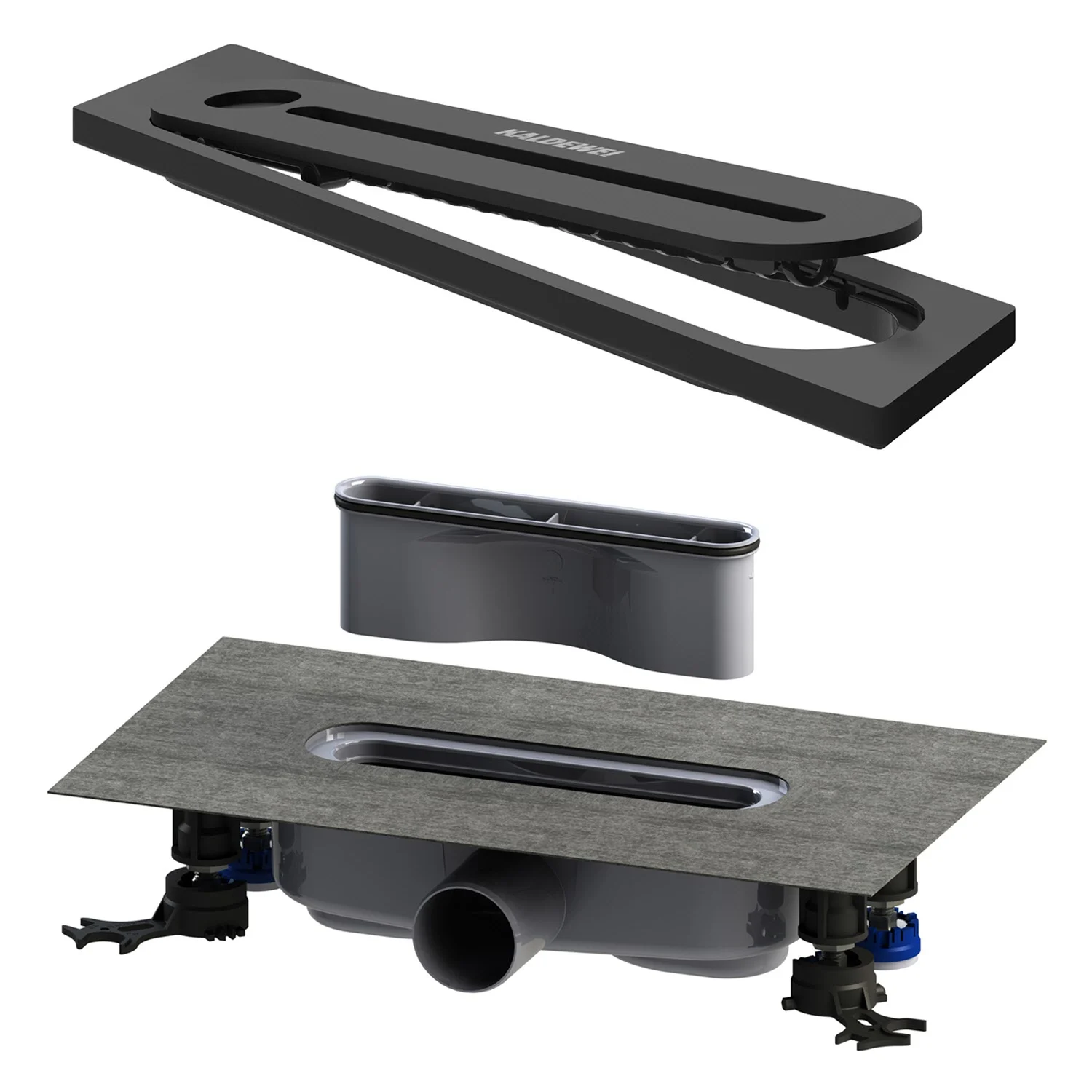 Kaldewei FLOWPOINT-Set Punktablauf 2410 mit FLOWDRAIN 4203 horizontal regular