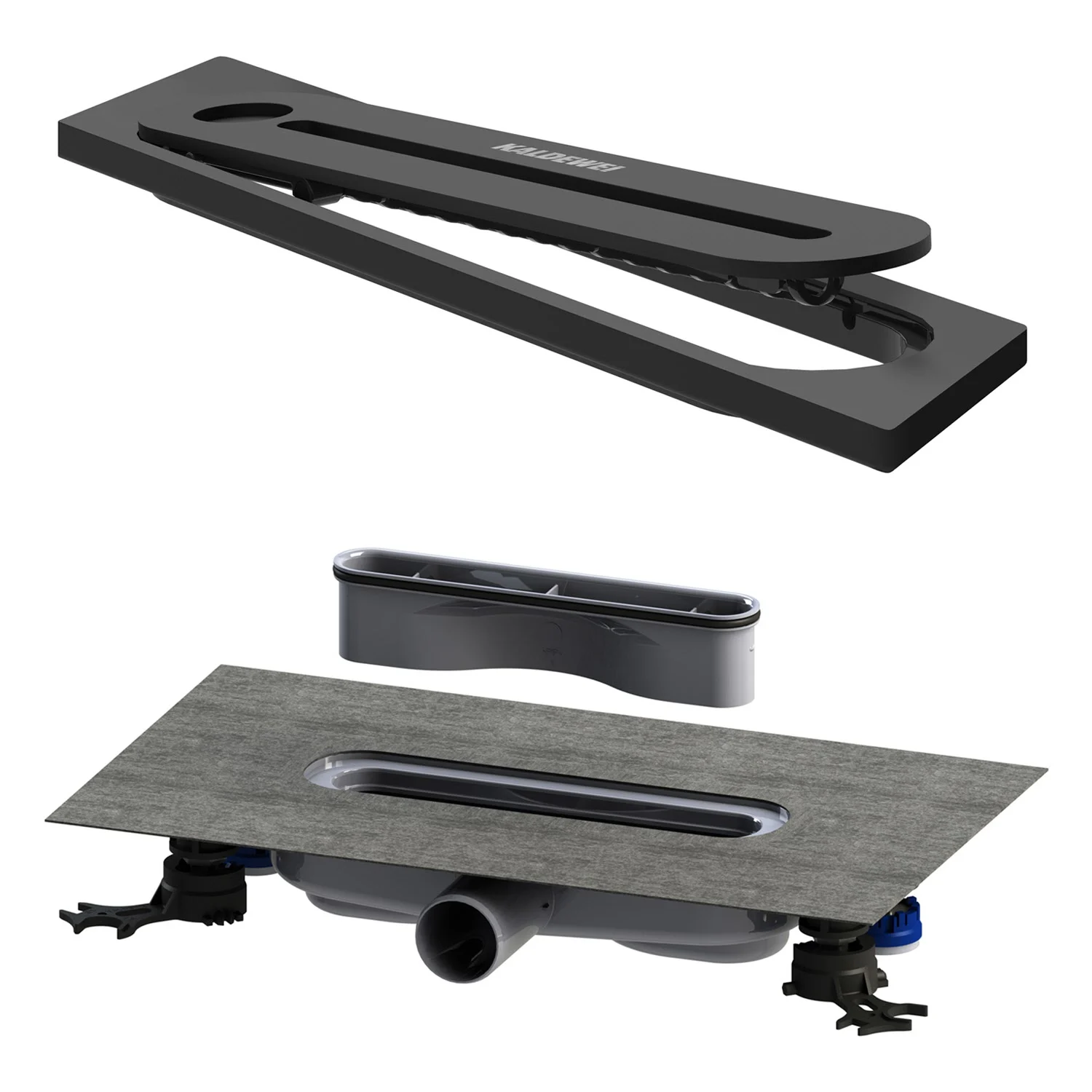 Kaldewei FLOWPOINT-Set Punktablauf 2410 mit FLOWDRAIN 4204 horizontal flat