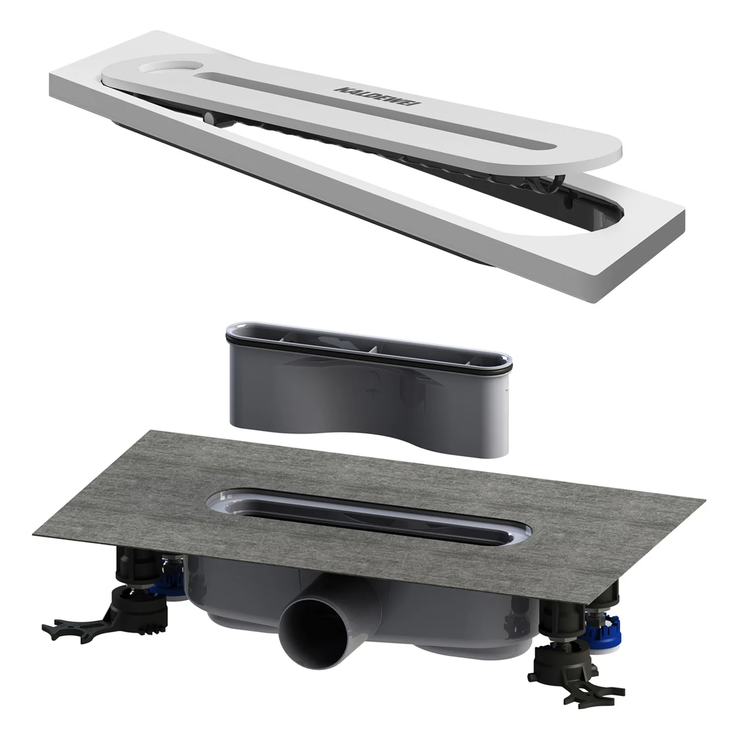 Kaldewei FLOWPOINT-Set Punktablauf 2410 mit FLOWDRAIN 4203 horizontal regular