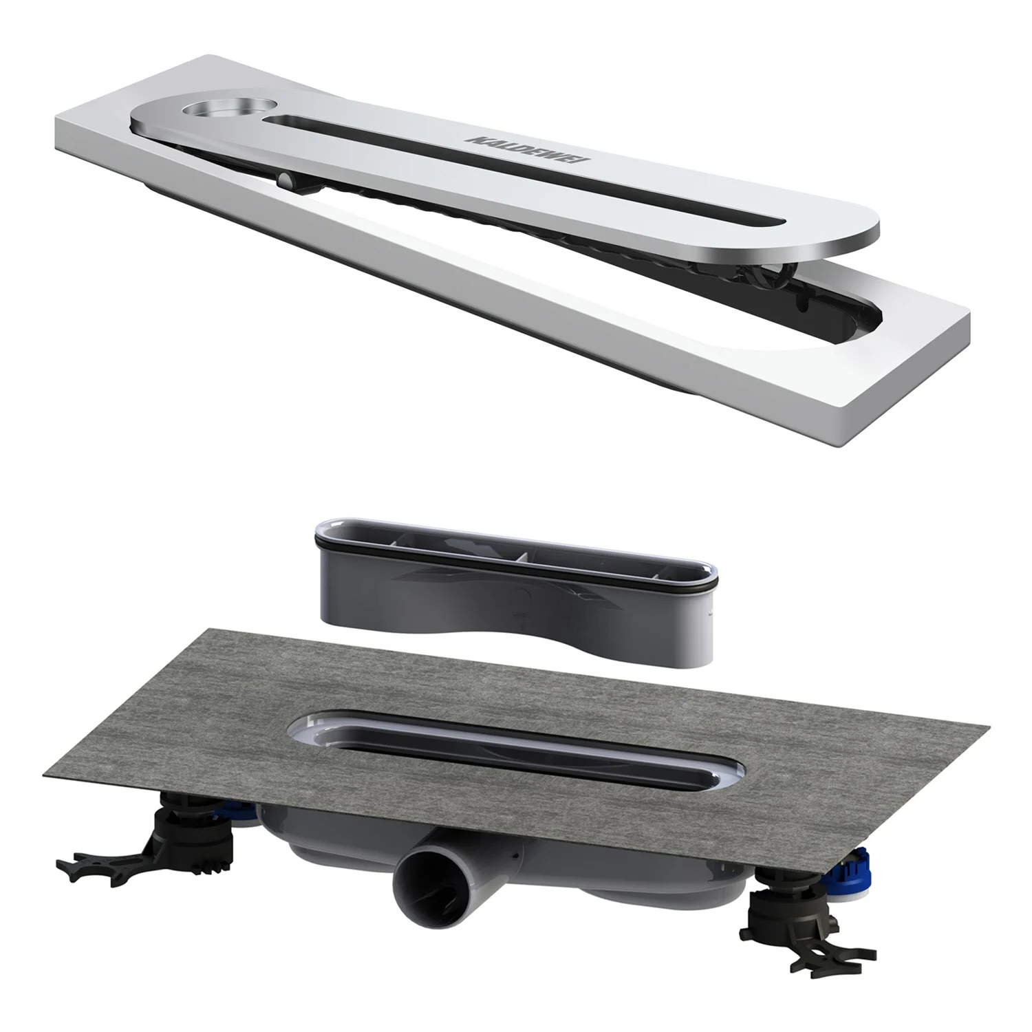 Kaldewei FLOWPOINT-Set Punktablauf 2410 mit FLOWDRAIN 4204 horizontal flat