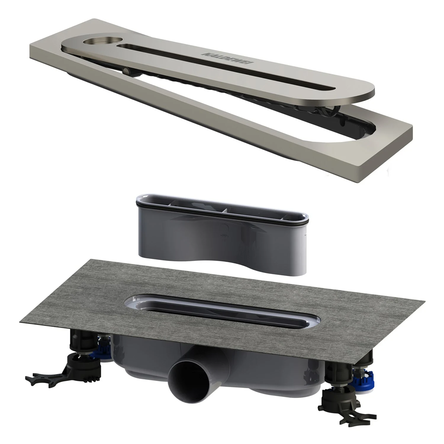 Kaldewei FLOWPOINT-Set Punktablauf 2410 mit FLOWDRAIN 4203 horizontal regular