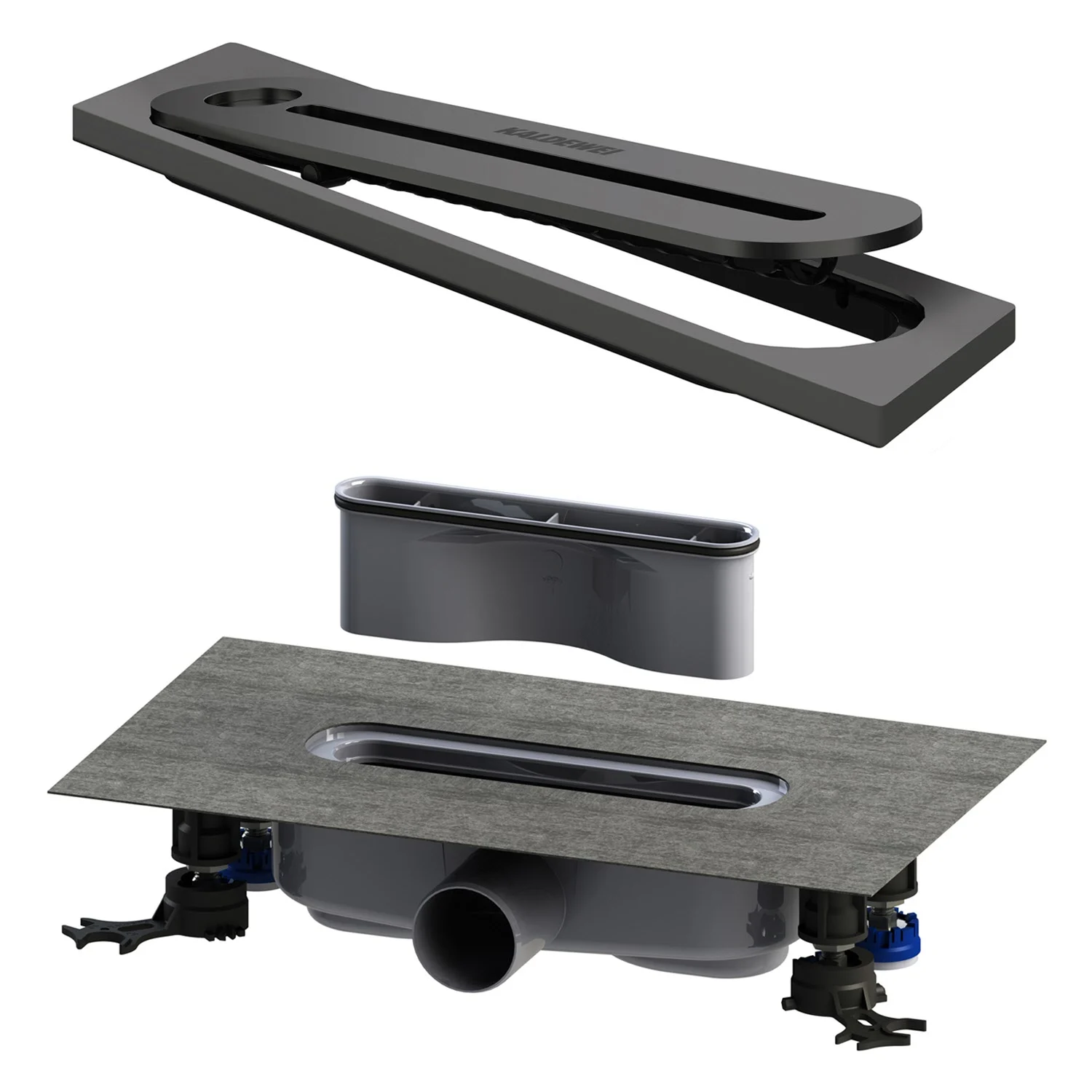 Kaldewei FLOWPOINT-Set Punktablauf 2410 mit FLOWDRAIN 4203 horizontal regular