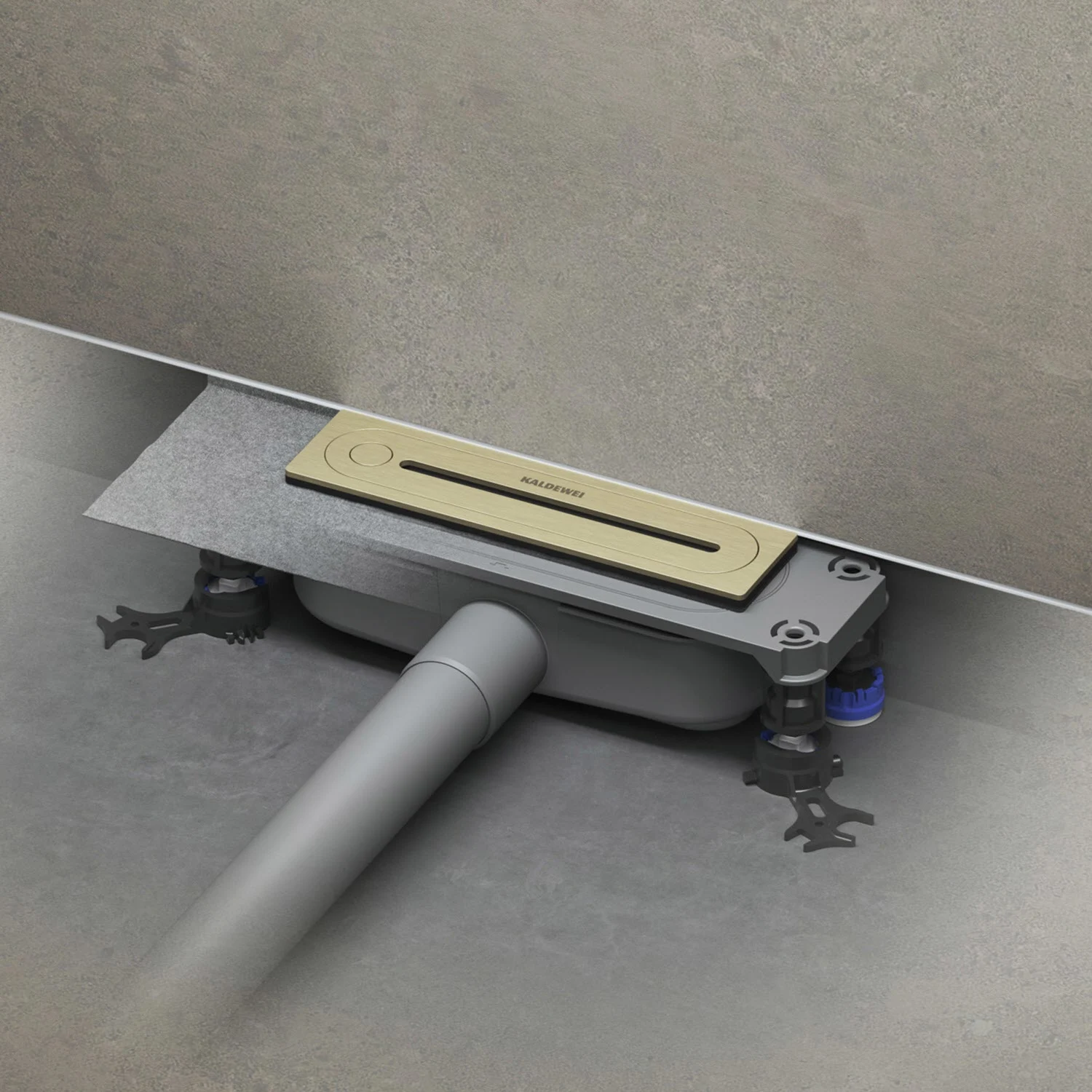 Kaldewei FLOWPOINT-Set Punktablauf 2410 mit FLOWDRAIN 4203 horizontal regular
