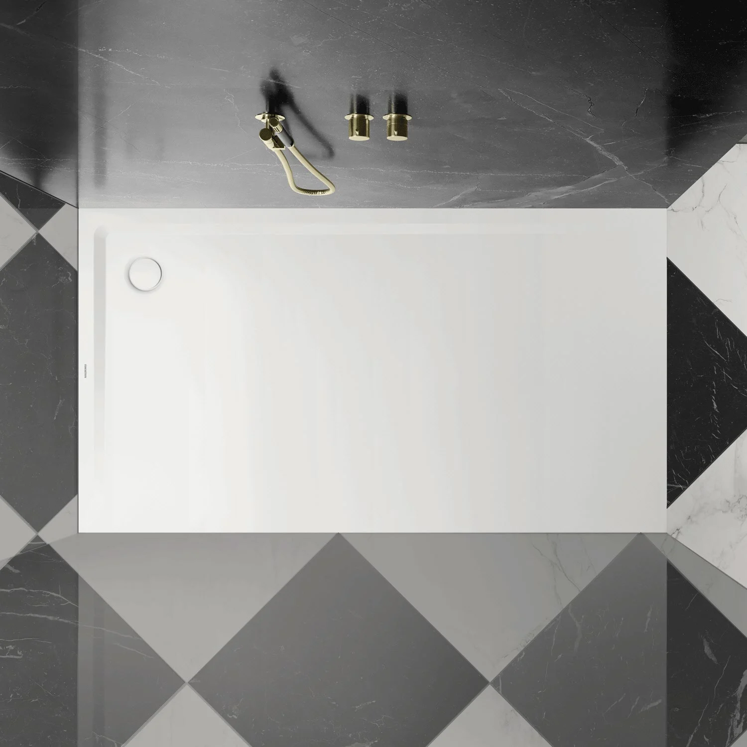 Kaldewei SUPERPLAN 1853-5 Duschwanne 90 x 140 cm mit Secure Plus, inkl. Wannenträger extraflach