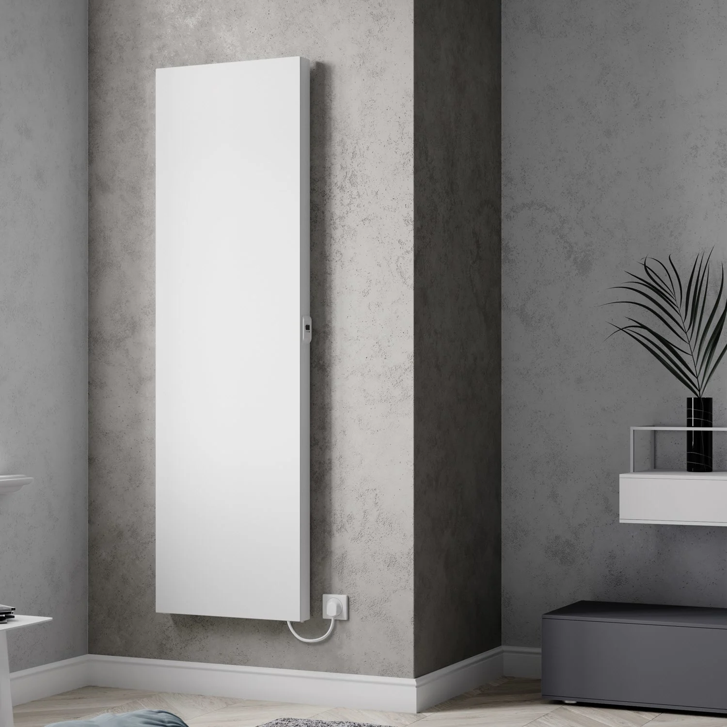 Kermi E-Panel Flachheizkörper vertikal 180 x 40 x 7,4 cm, mit Stecker