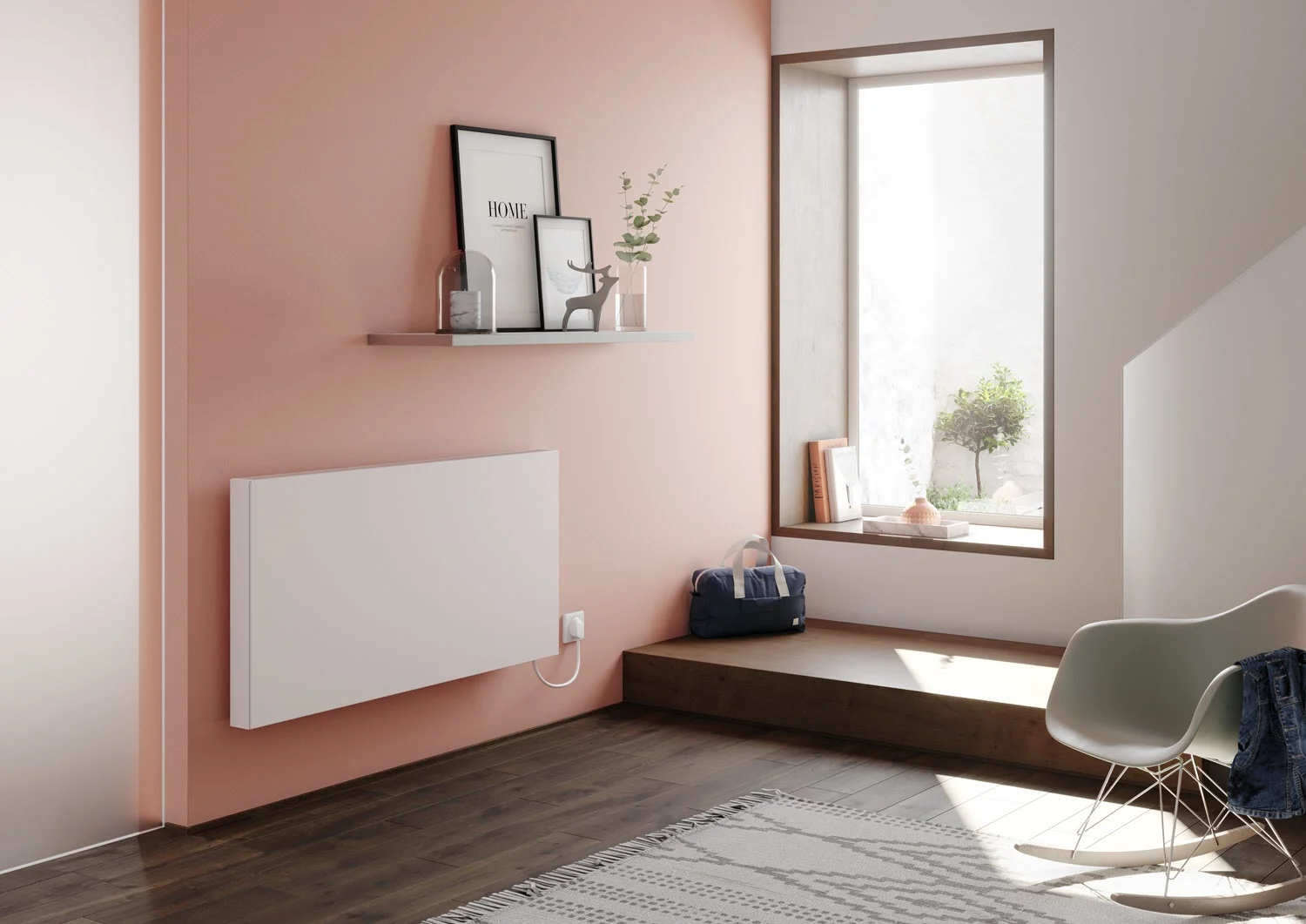 Kermi E-Panel Flachheizkörper horizontal 60 x 60 x 7,4 cm, mit Stecker Bild 3